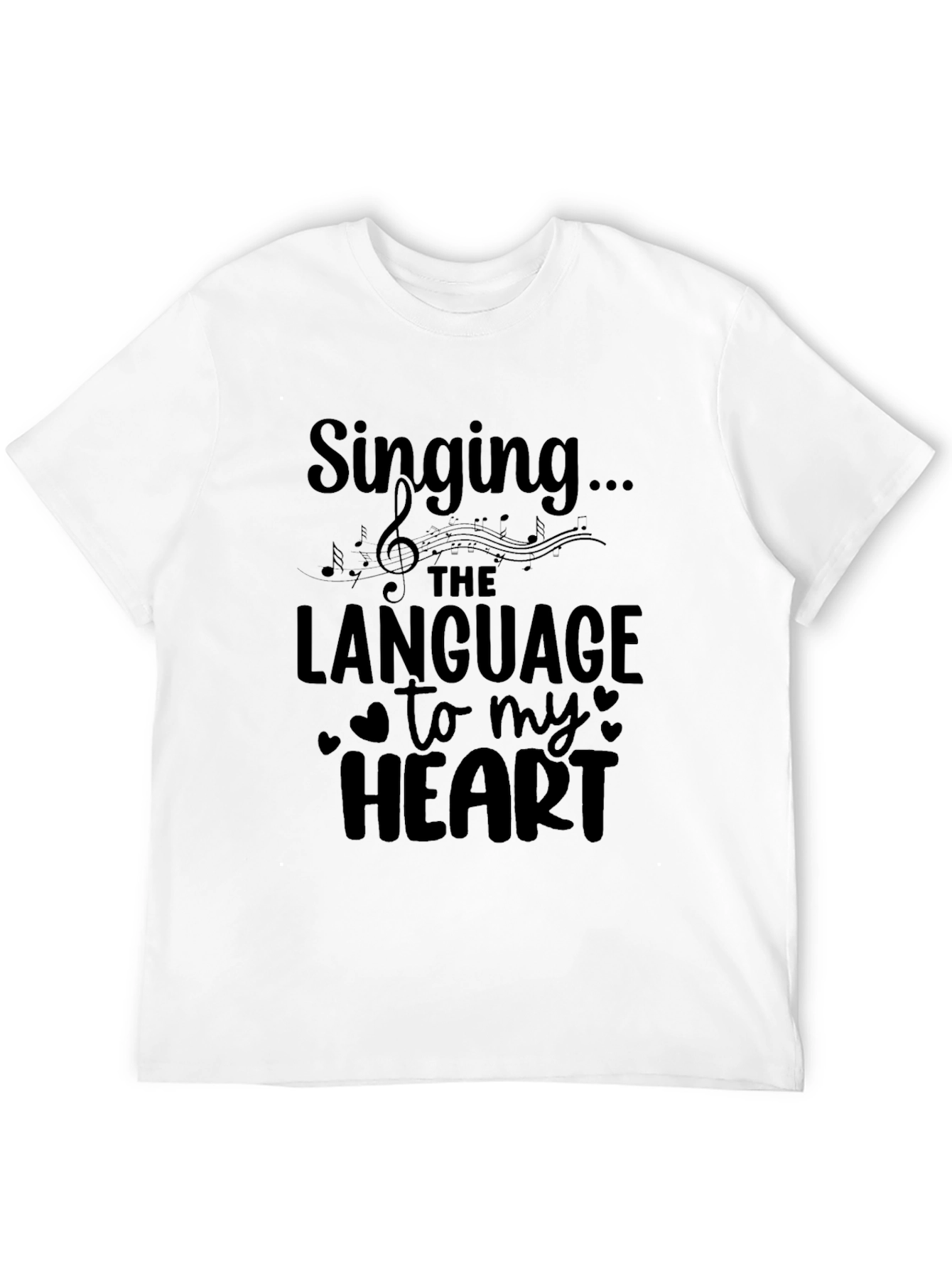 Black Singing Language of the Heart T-Shirt view 12