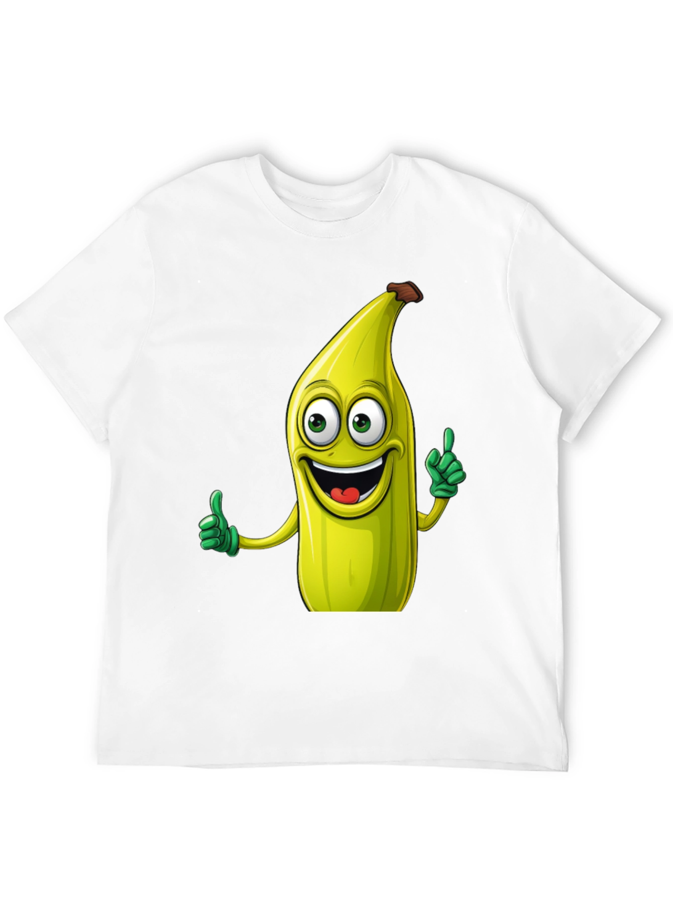 Black Funny Banana Cartoon Black T-Shirt view 12