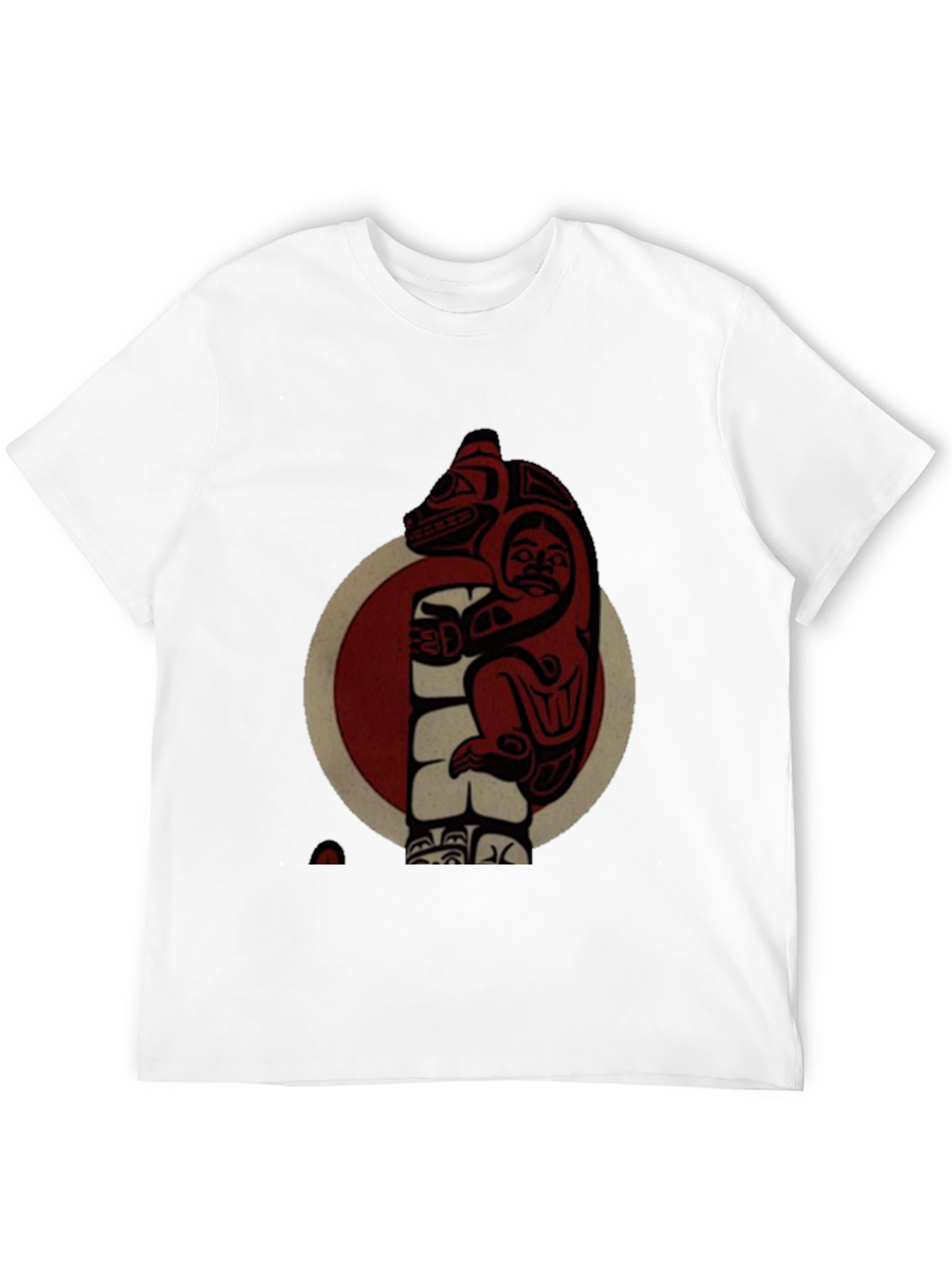 Black Native Art Bear Graphic T-Shirt view 12
