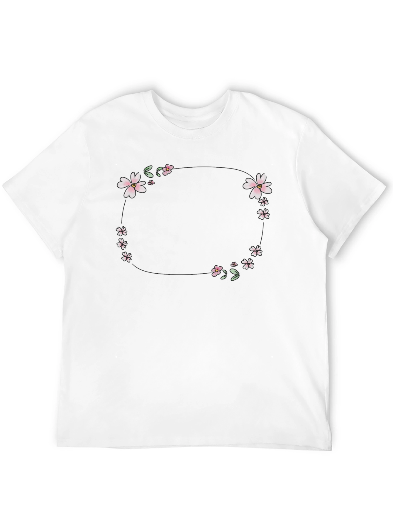 Black Floral Wreath Graphic T-Shirt view 12