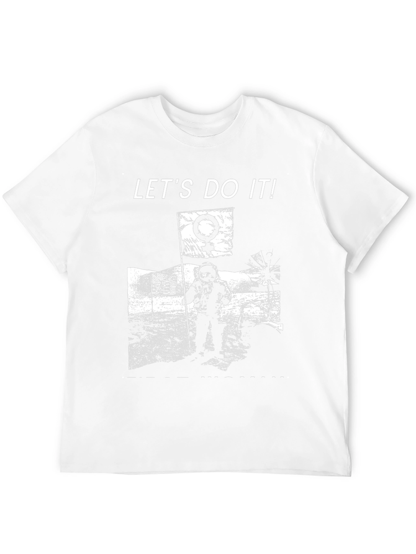 Black Let's Do It! Moon Landing Graphic T-Shirt view 12