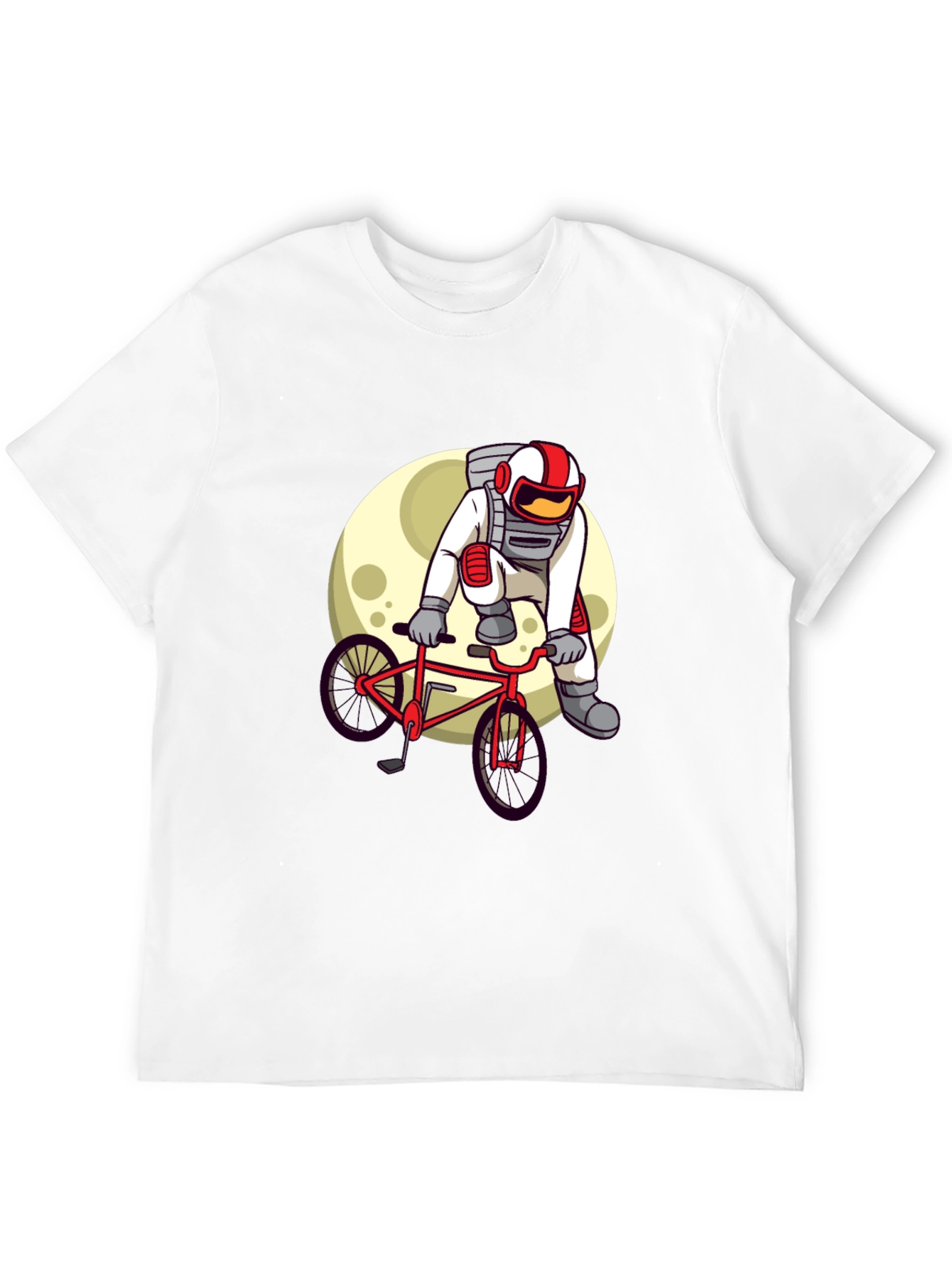 Black Astronaut Biker Graphic Tee - Space Adventure Shirt view 12