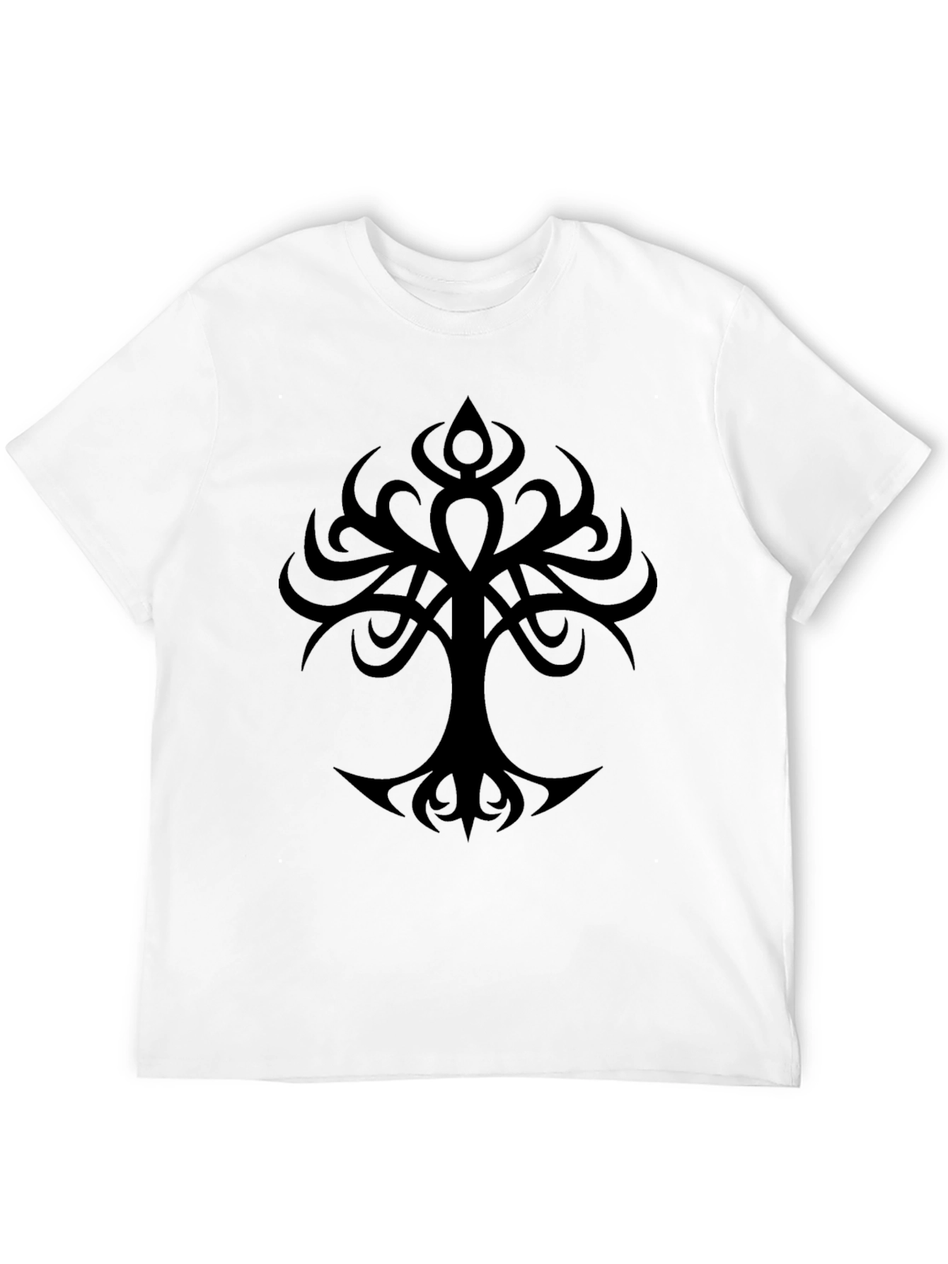 Black Tribal Tree Graphic Black T-Shirt - Unique Design view 12