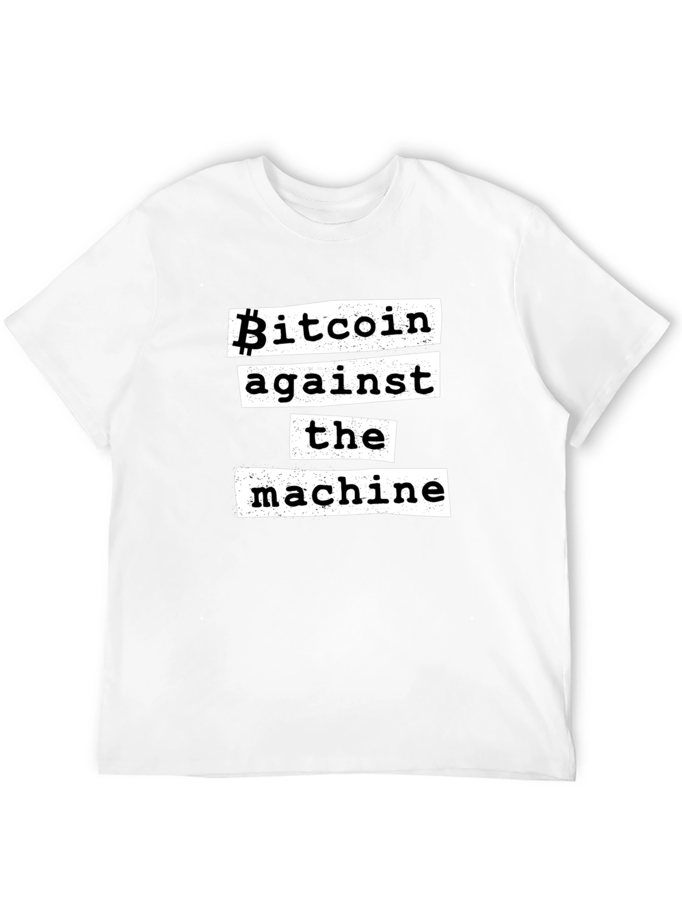Black Bitcoin Against the Machine Graphic Tee view 12