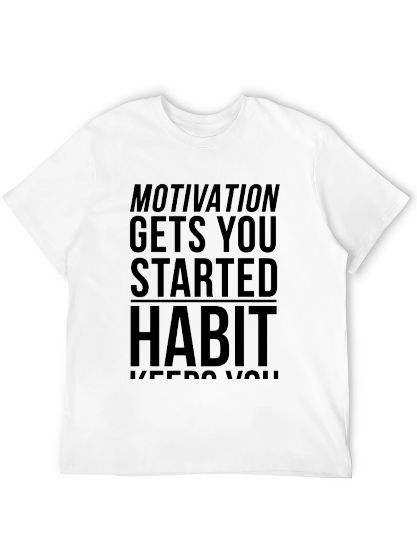 Motivation Habit Black Graphic T-Shirt - 12