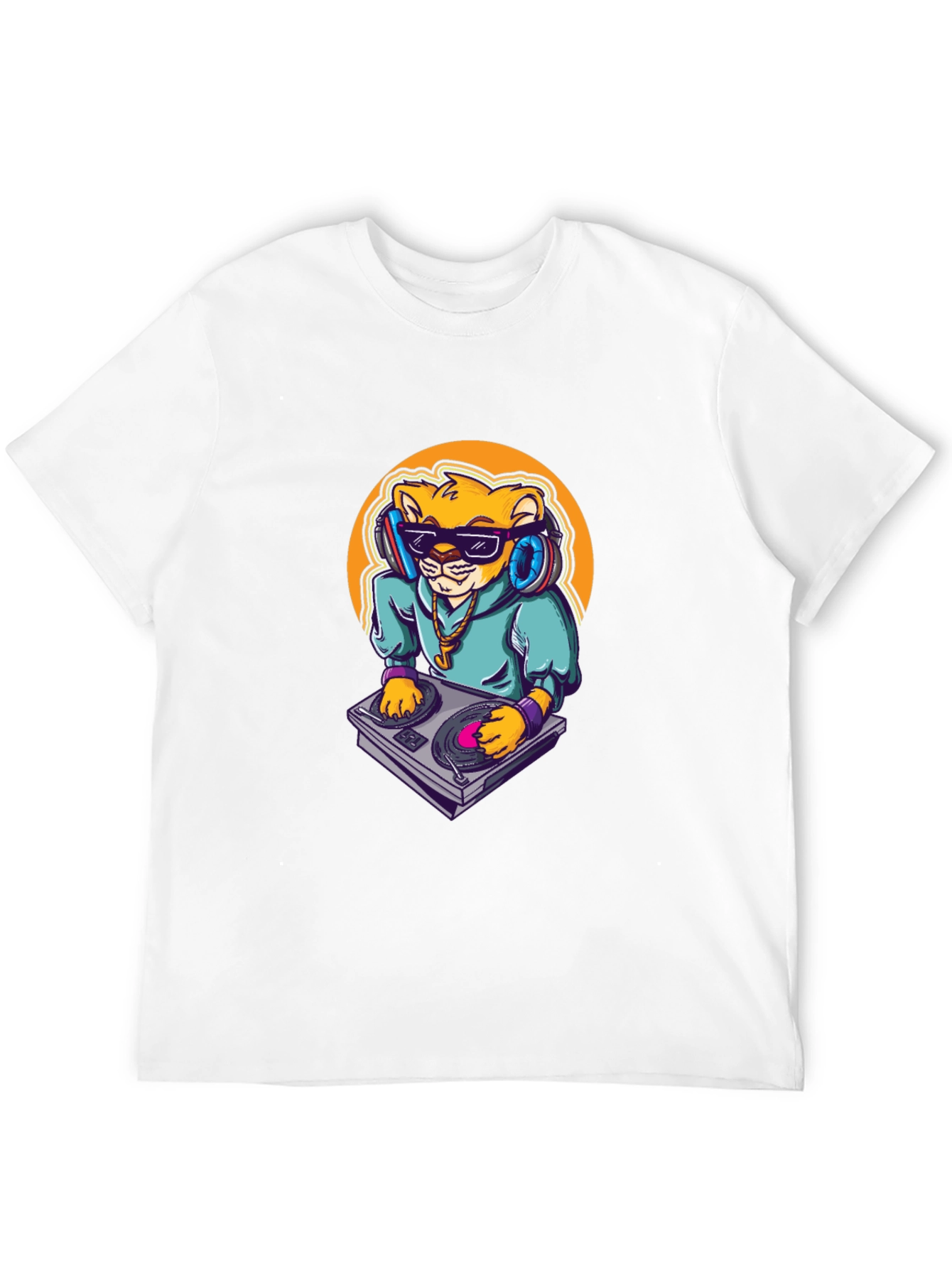 Black DJ Lion Black T-Shirt view 12