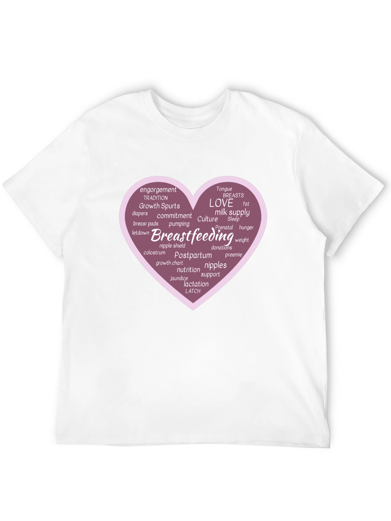 Black Breastfeeding Love Heart Graphic Tee view 12