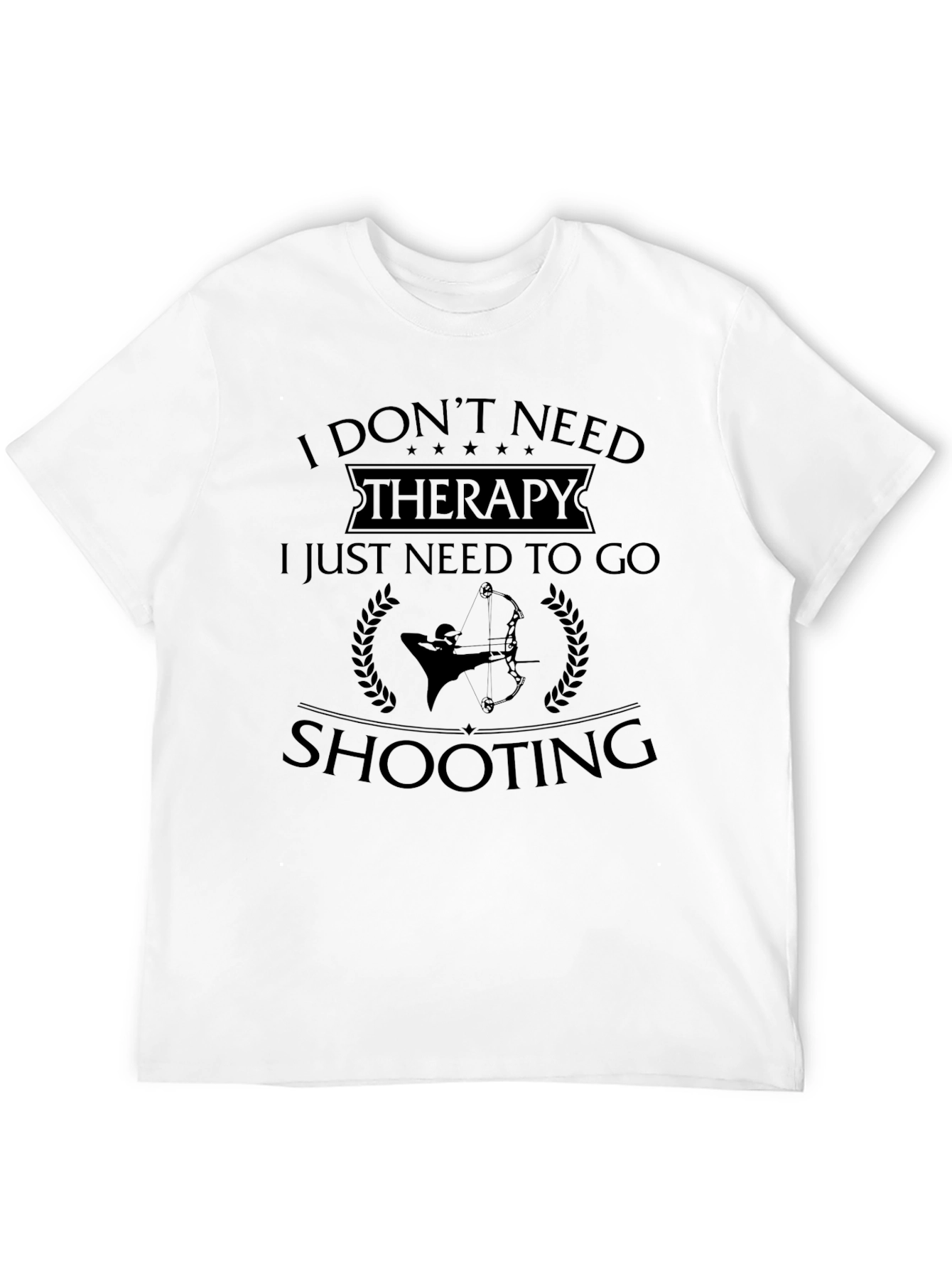 Black Shooting Therapy T-Shirt - Archery Gift view 12