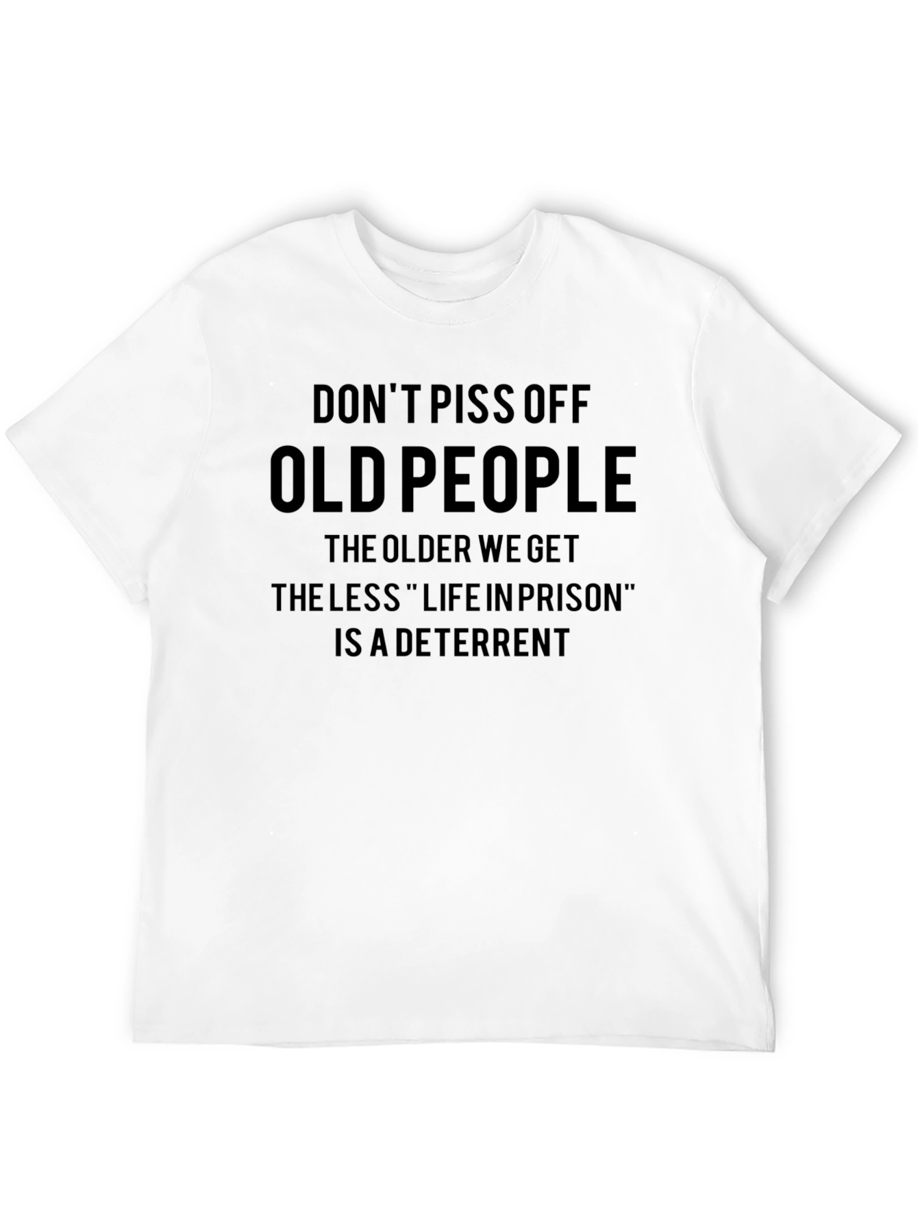Black Don't Piss Off Old People Graphic T-Shirt view 12