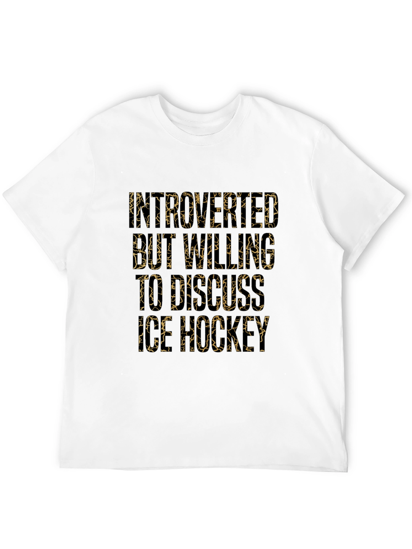 Black Introverted Ice Hockey Lover Graphic Tee view 12