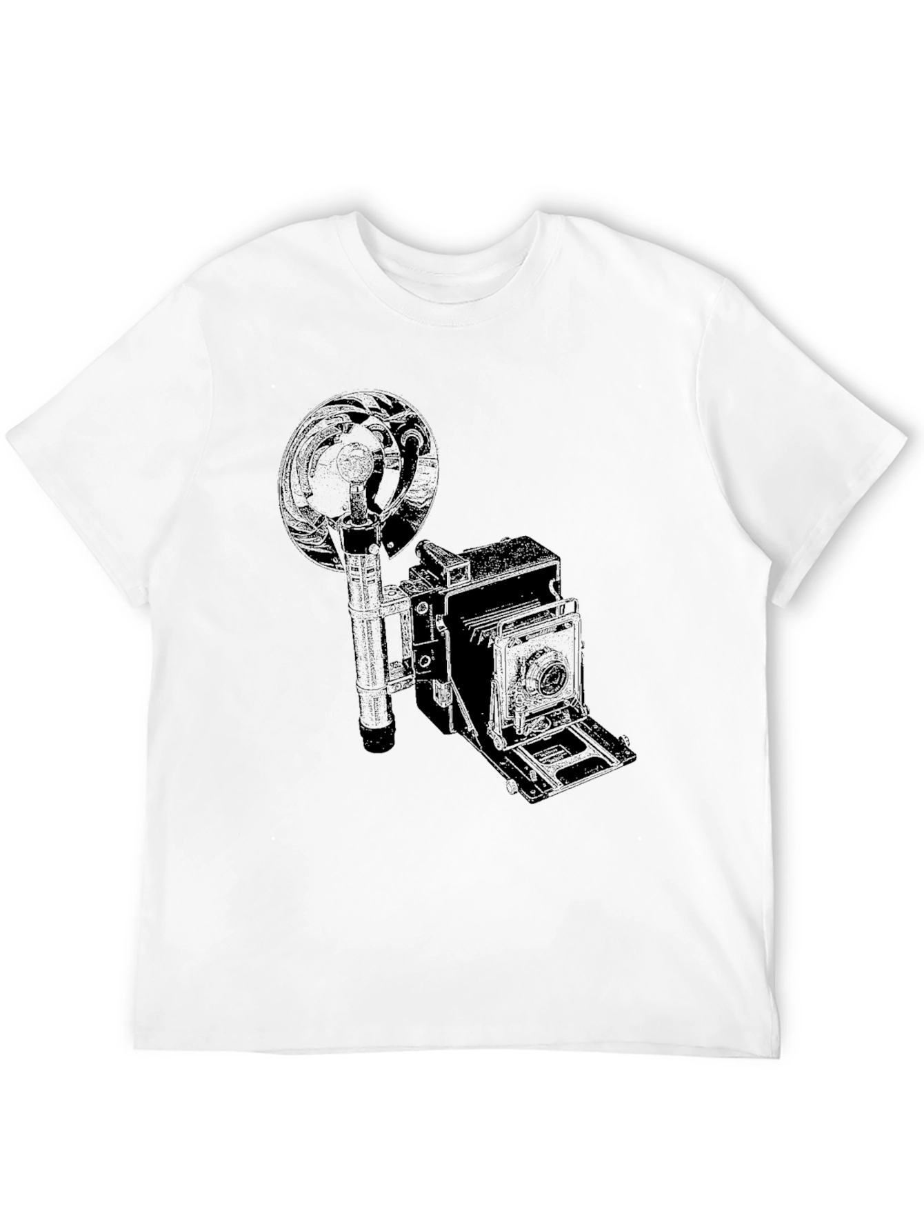 Black Vintage Camera Graphic Black T-Shirt view 12