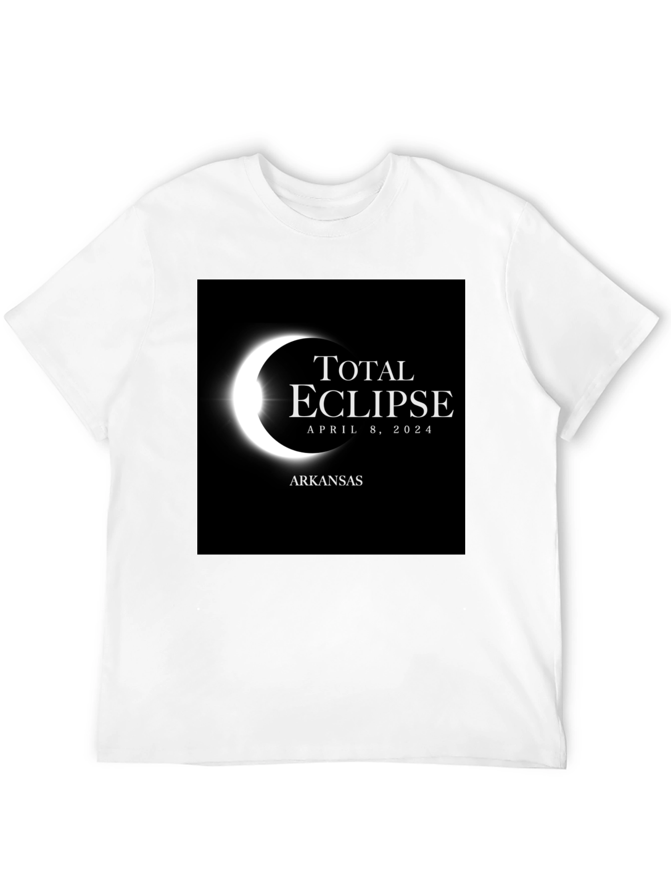 Black Total Eclipse Arkansas April 8, 2024 T-Shirt view 12