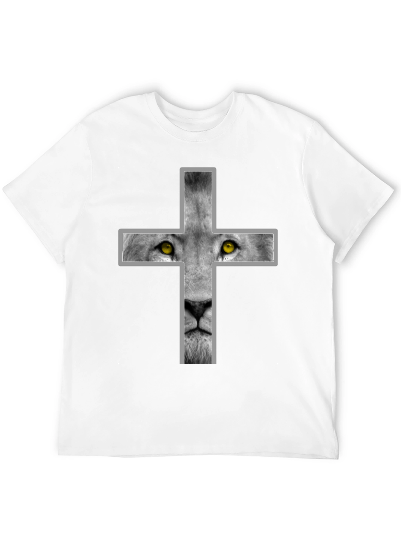 Black Lion Cross Graphic Tee - Black Cotton Blend view 12