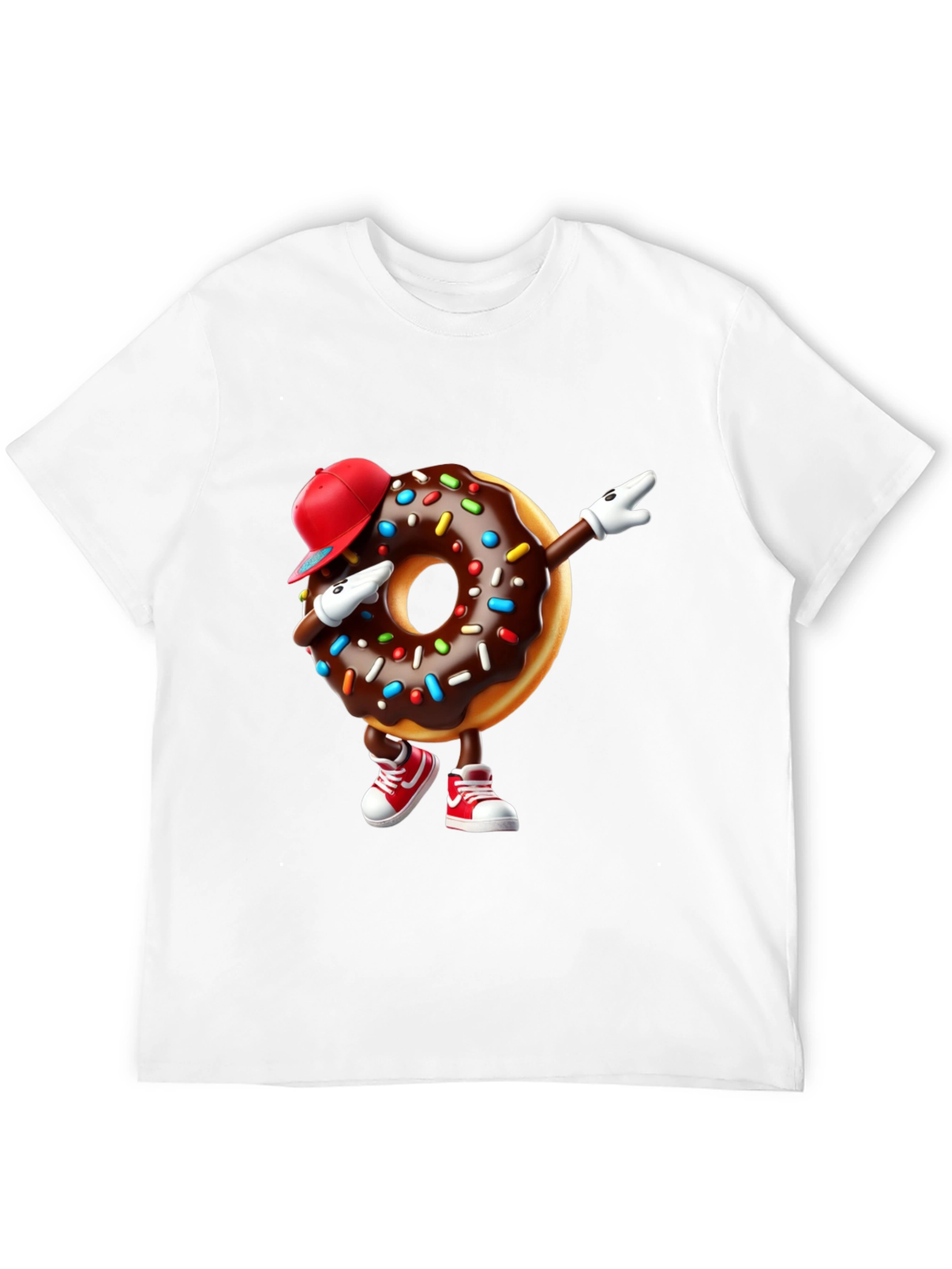 Black Dabbing Donut T-Shirt - Fun Foodie Fashion view 12