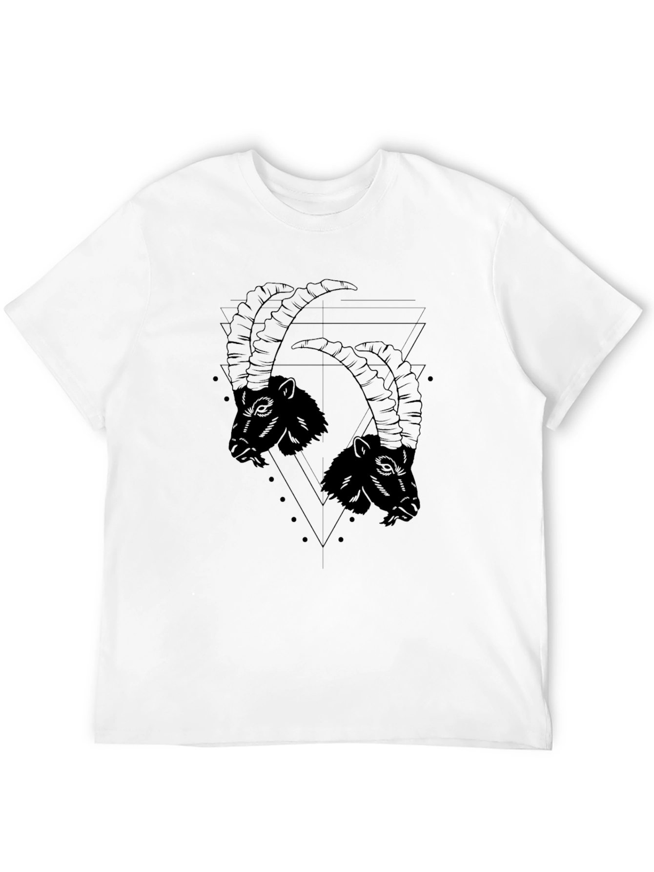 Black Graphic Tee - Two Goats Design Black T-Shirt view 12