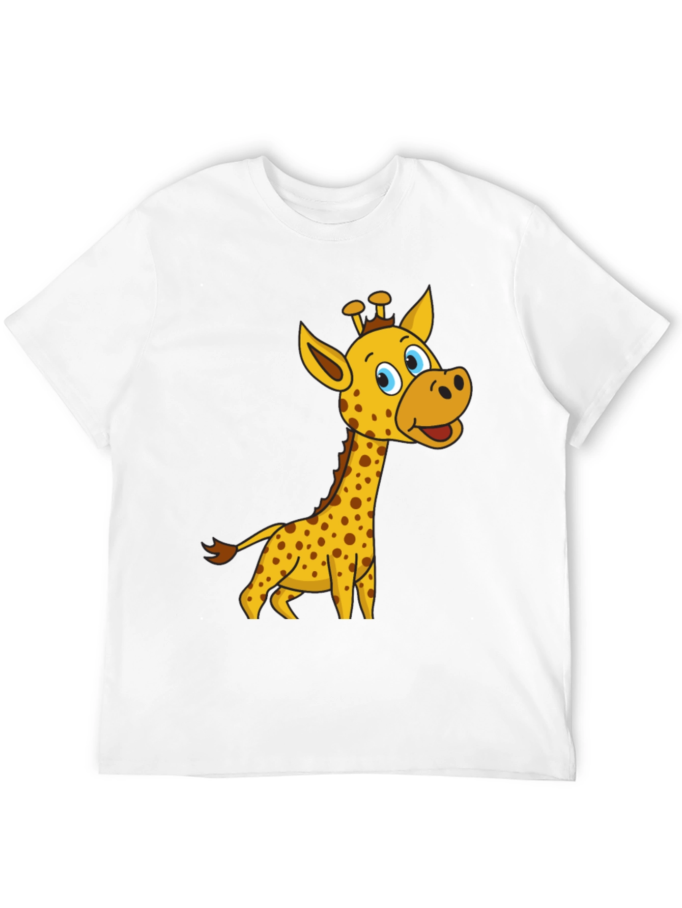 Black Cartoon Giraffe Black T-Shirt view 12