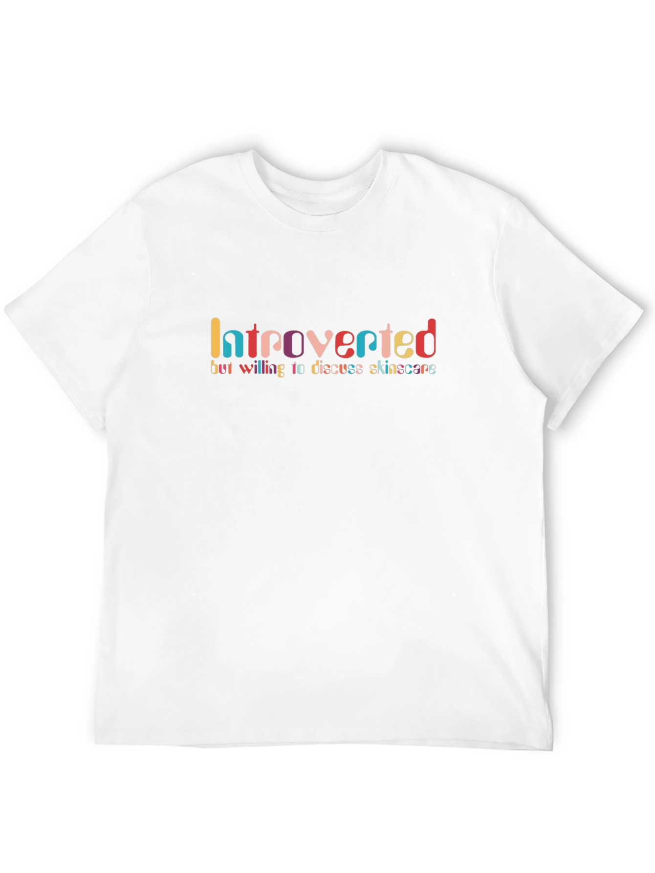 Black Introverted Skincare T-Shirt - Unisex Black Tee view 12