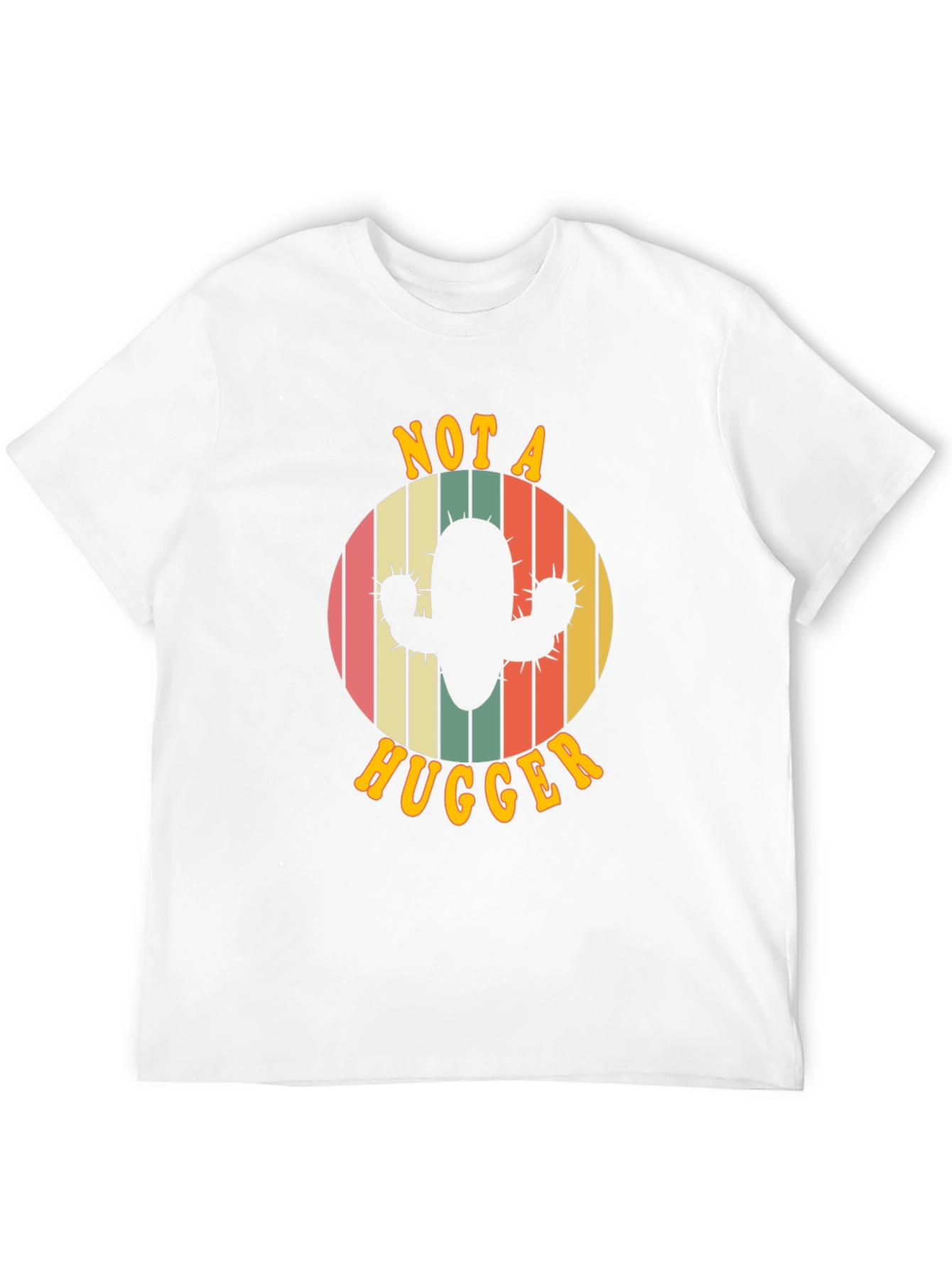 Black Not A Hugger Cactus Graphic Tee - Retro Style view 12