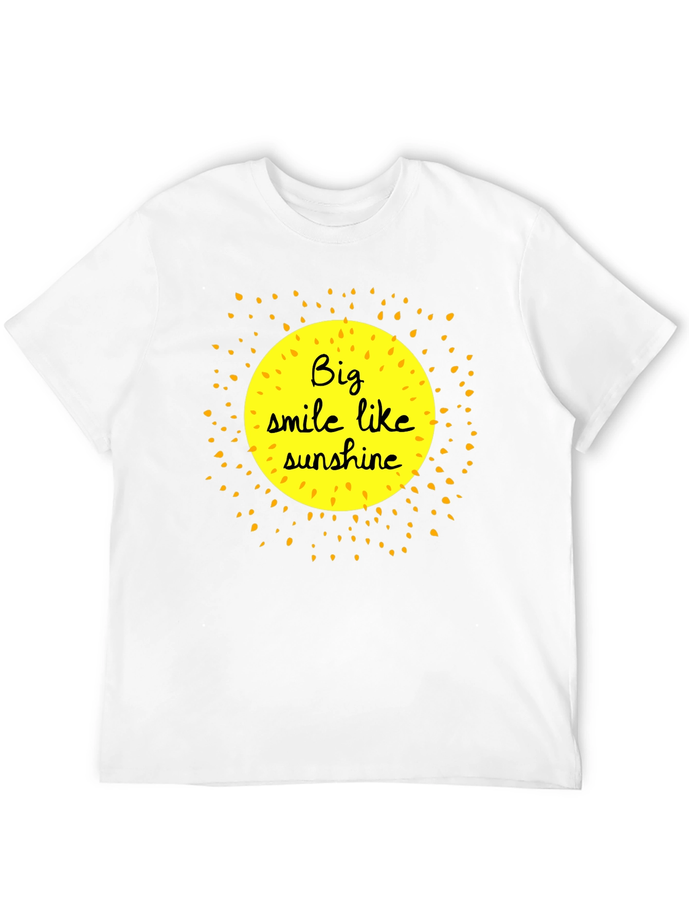 Smile Like Sunshine Black Graphic T-Shirt - 12