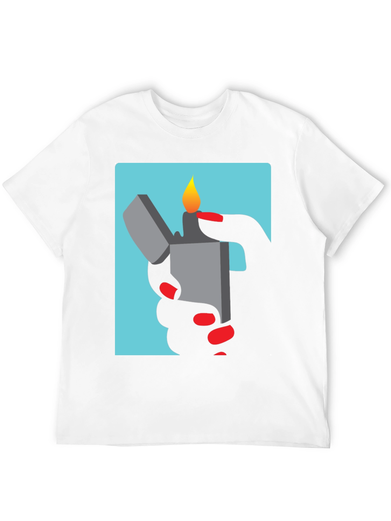 Black Lighter Graphic Tee - Sleek Design, Soft Fabric view 12