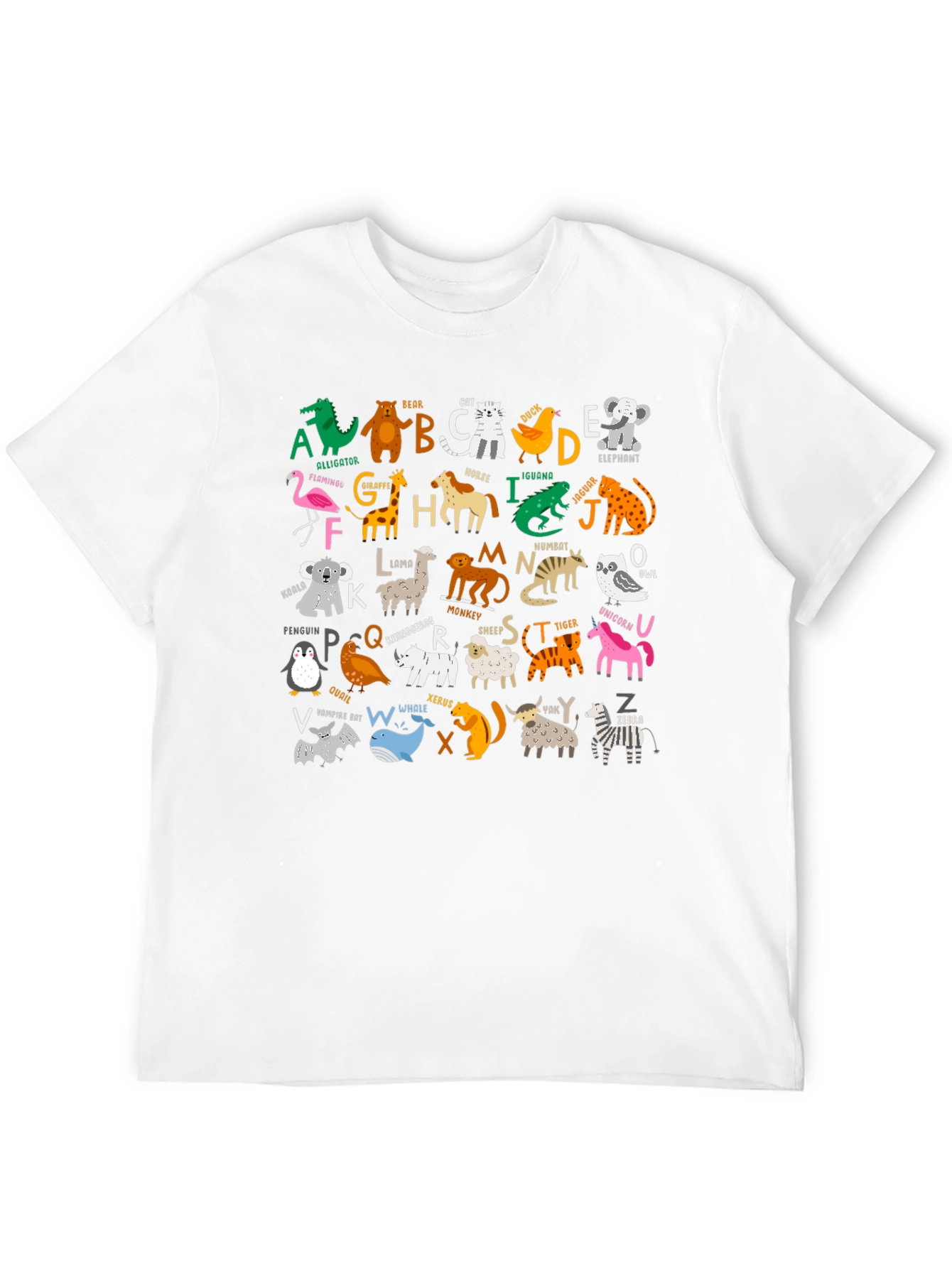 Black Animal Alphabet T-Shirt - Educational & Fun view 12