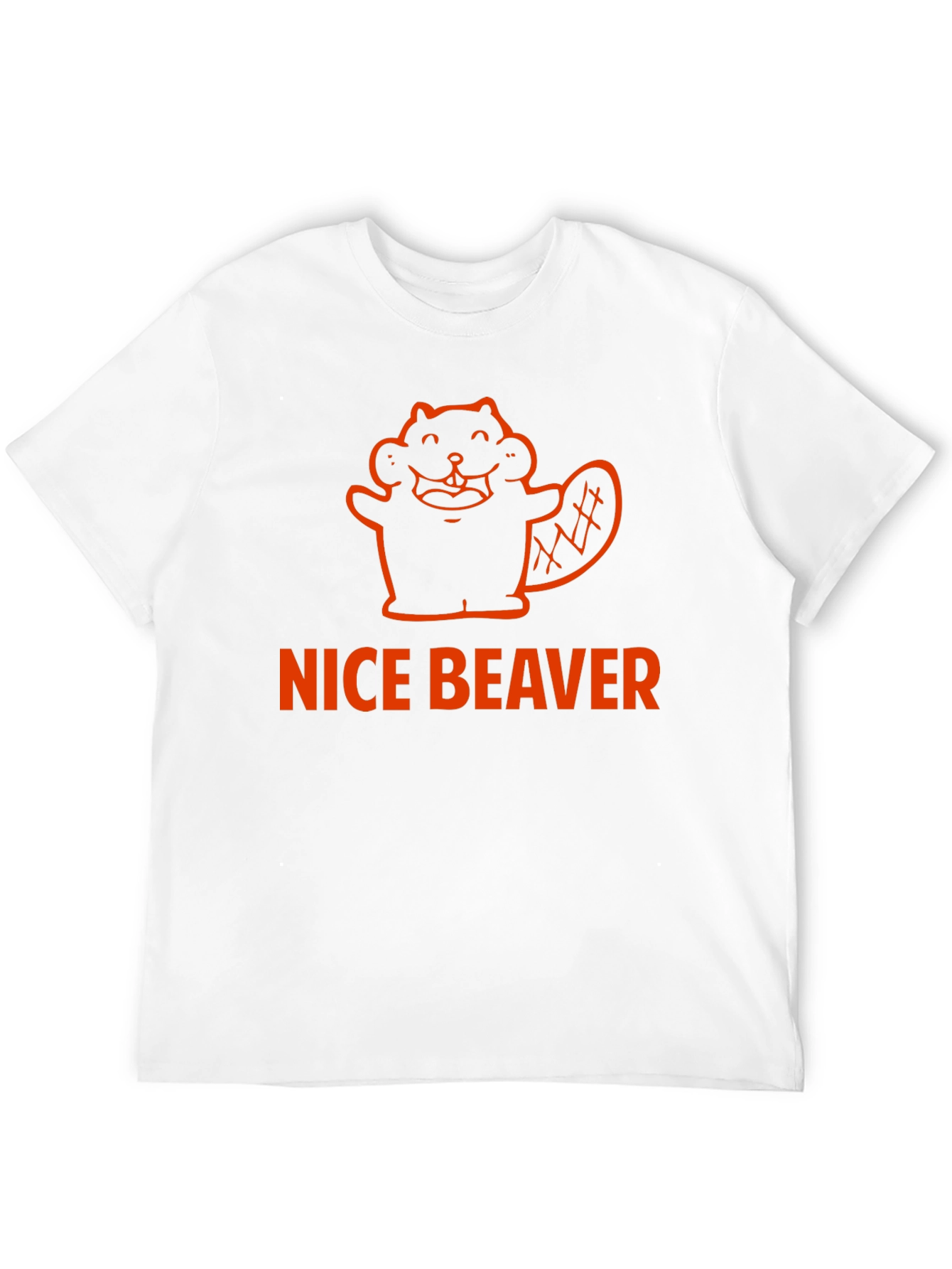 Black Nice Beaver Graphic Tee - Unisex Black T-Shirt view 12
