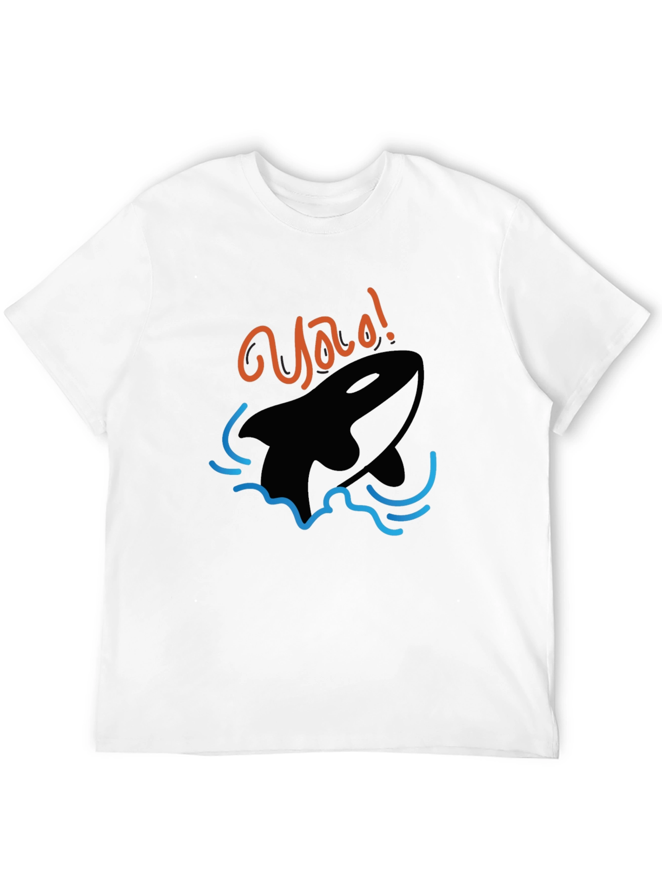 Black Orca Whale Graphic Black T-Shirt - 'Yao!' Design view 12