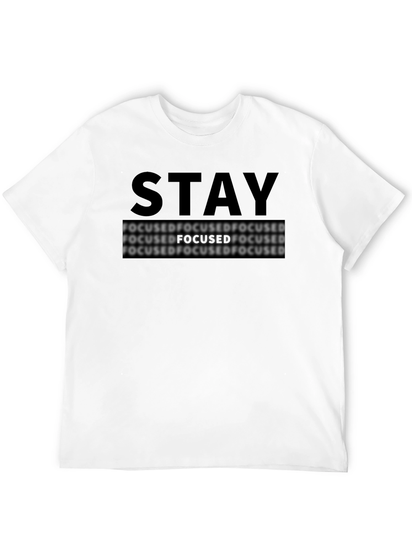 Black Stay Focused Graphic Tee - Black T-Shirt view 12