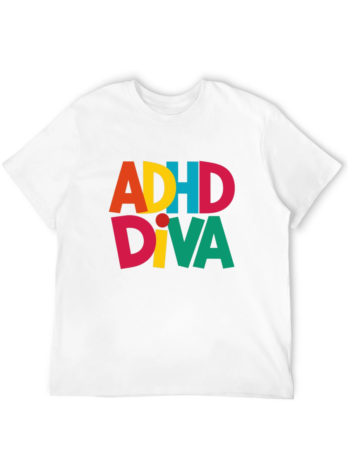 Black ADHDiva T-Shirt - Colorful Graphic Tee view 12
