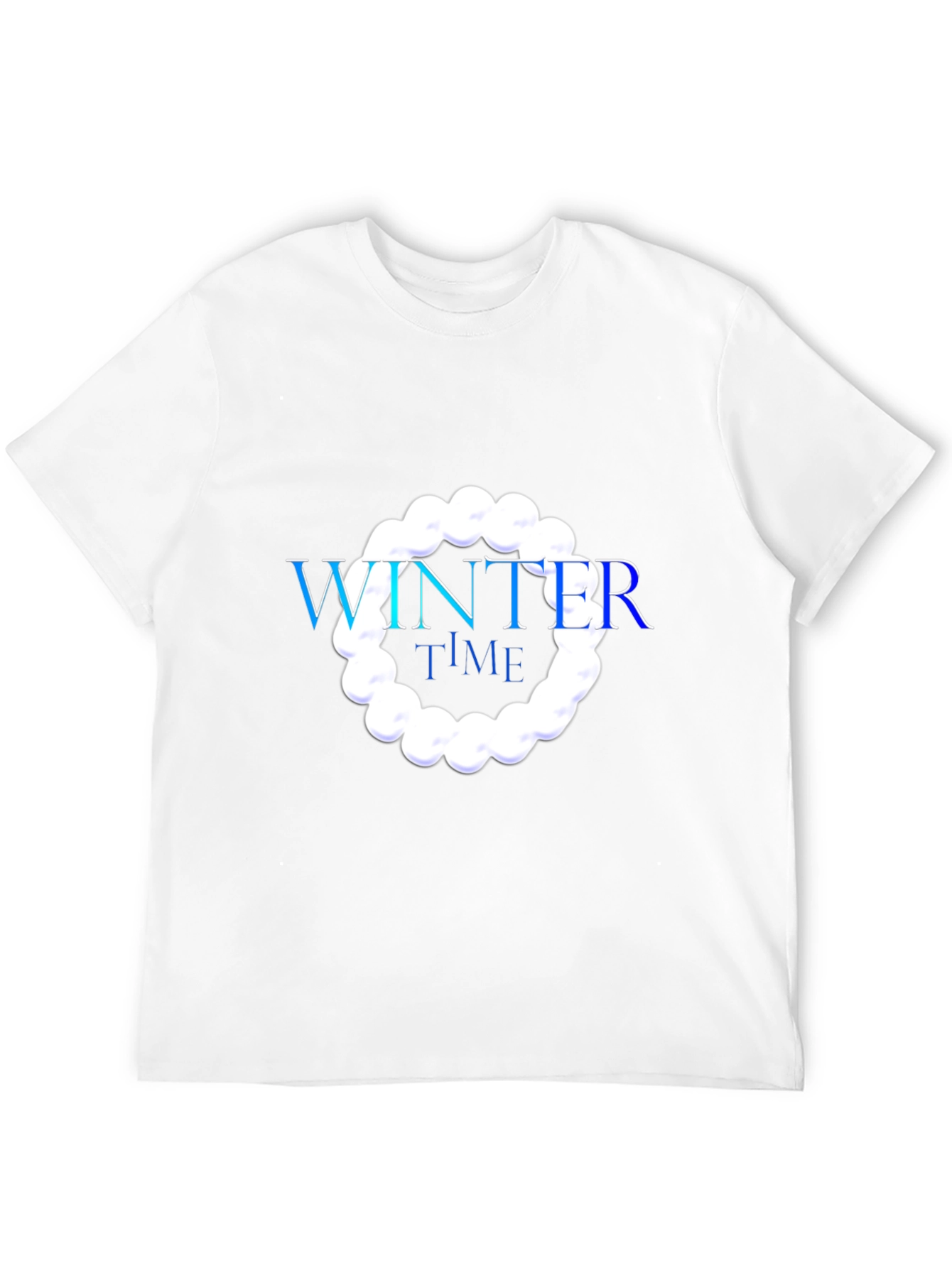 Black Winter Time Graphic Black T-Shirt view 12