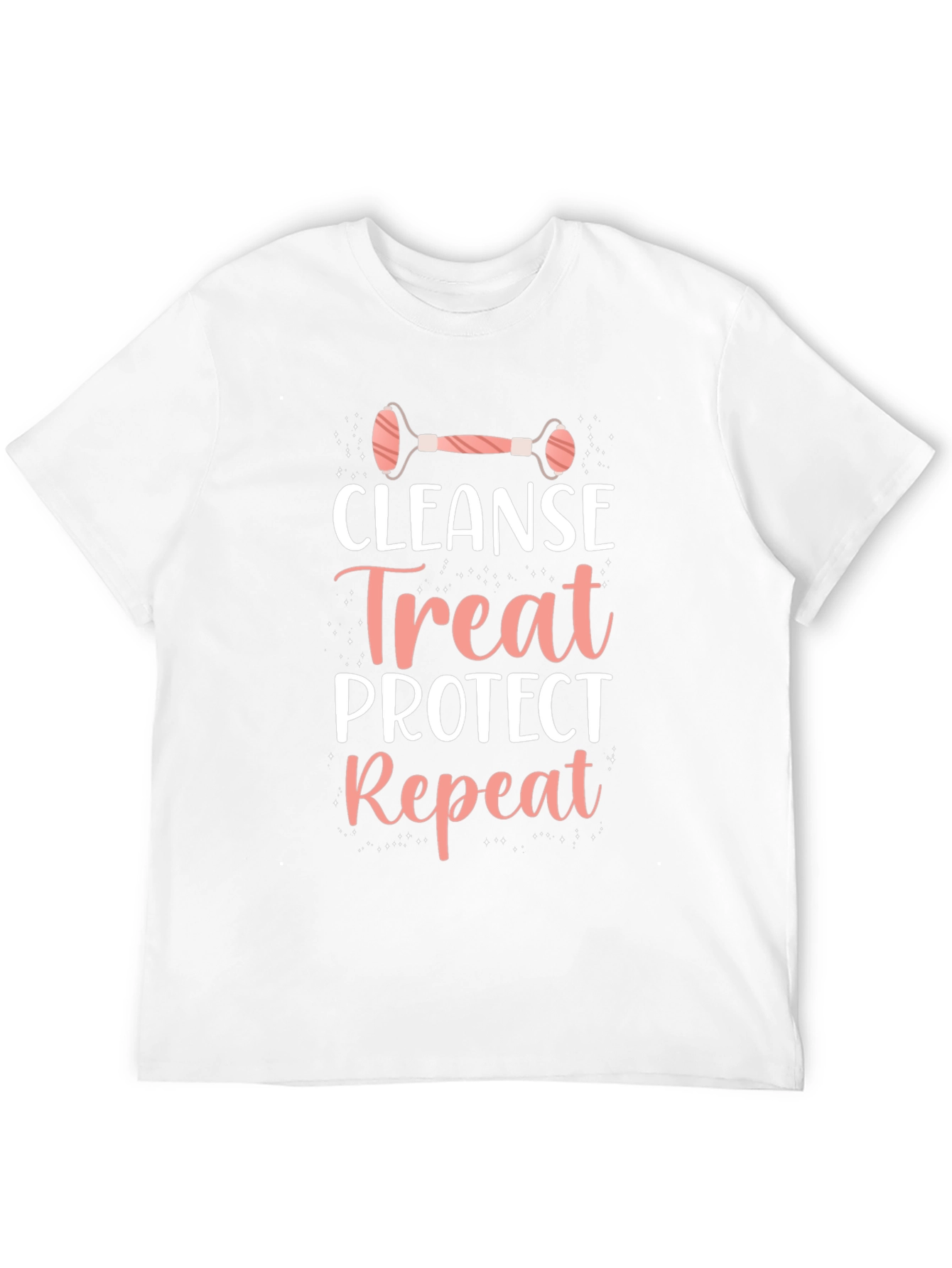Black Cleanse Treat Protect Repeat T-Shirt - Skincare Routine view 12