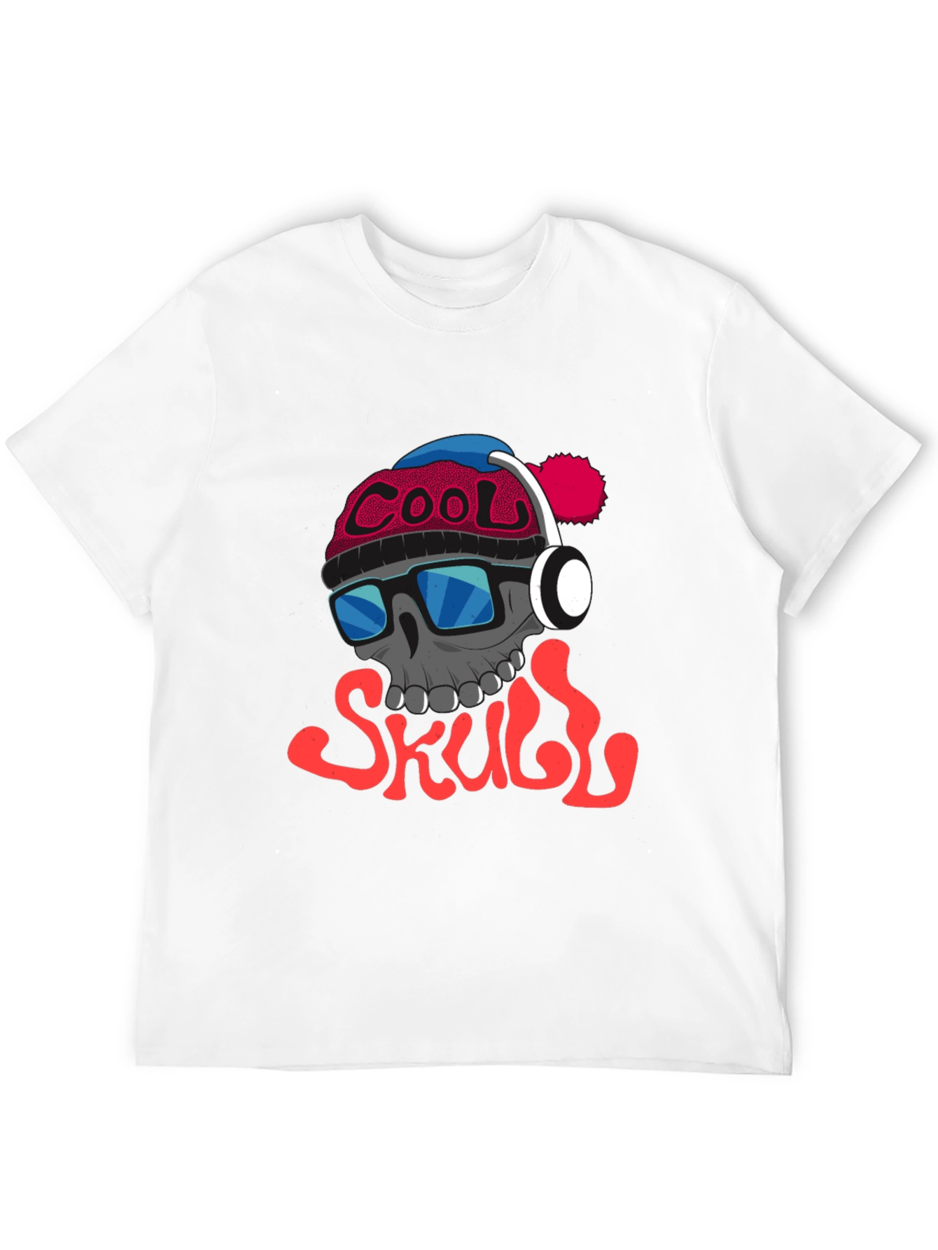 Black Cool Skull Graphic Tee - Trendy Streetwear view 12