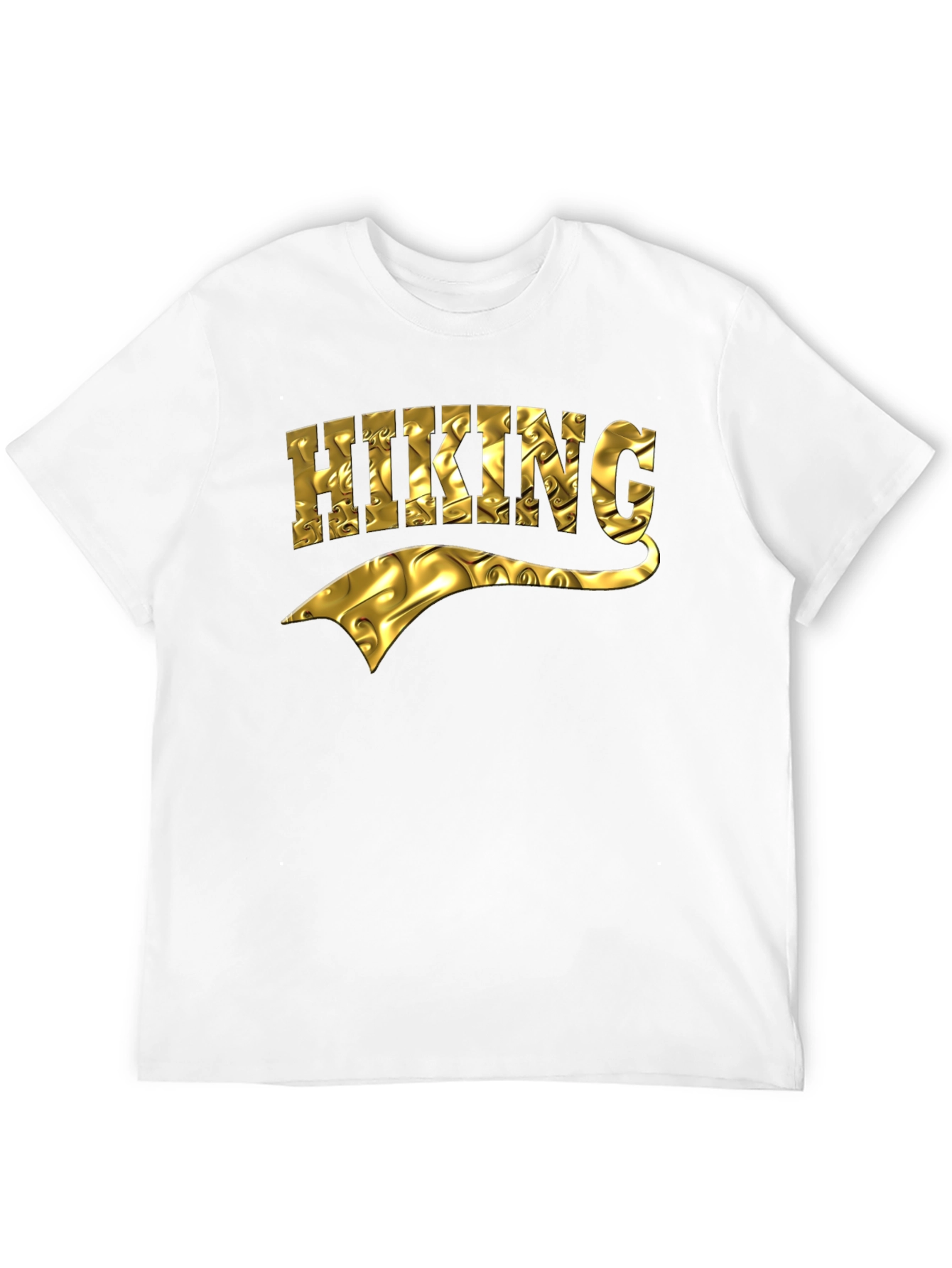Black Hiking Gold Textured Graphic Tee view 12