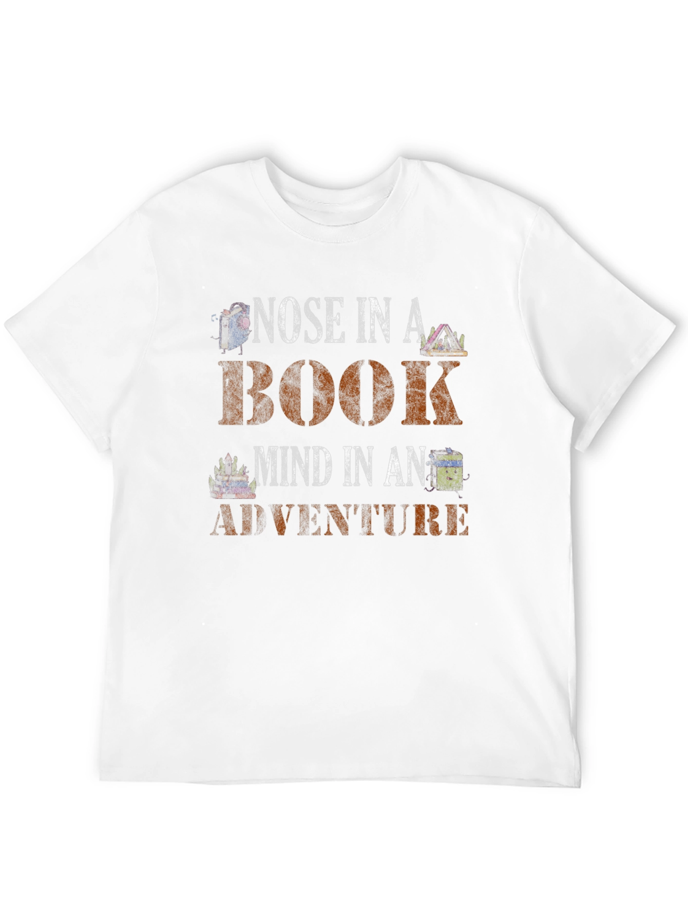 Black Nose In A Book Adventure T-Shirt view 12