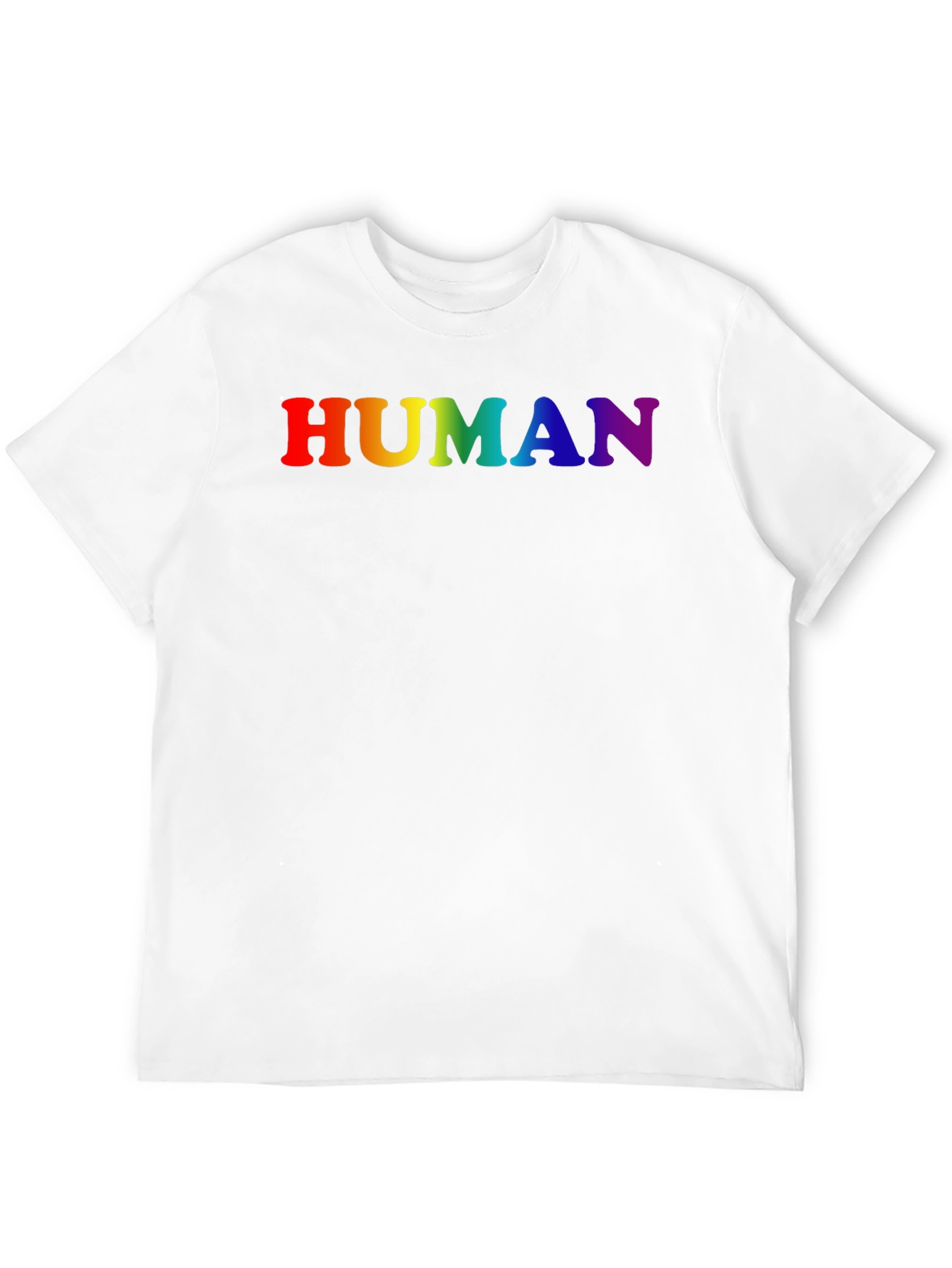 Black Rainbow HUMAN Graphic Black T-Shirt view 12