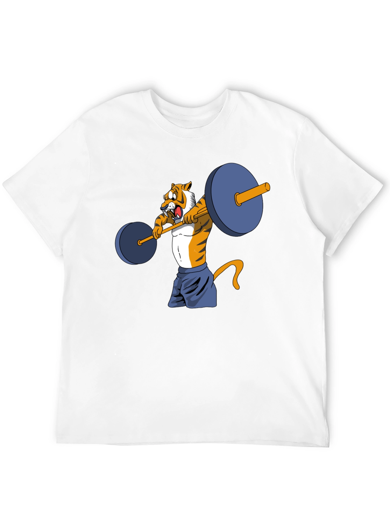 Black Tiger Lifting Weights Graphic Tee view 12