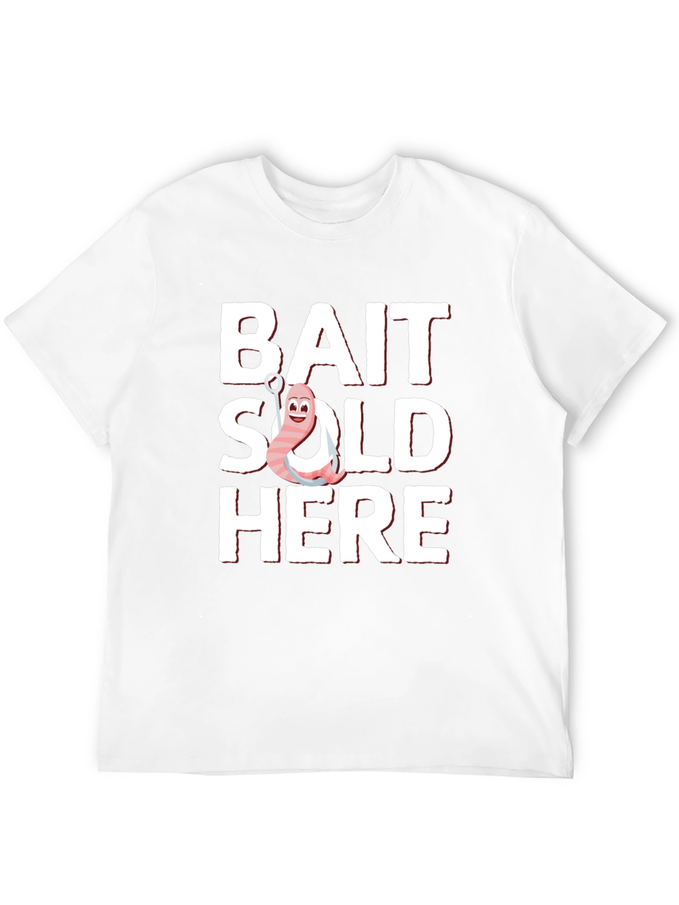 Black Bait Sold Here Graphic T-Shirt - Fishing Humor view 12