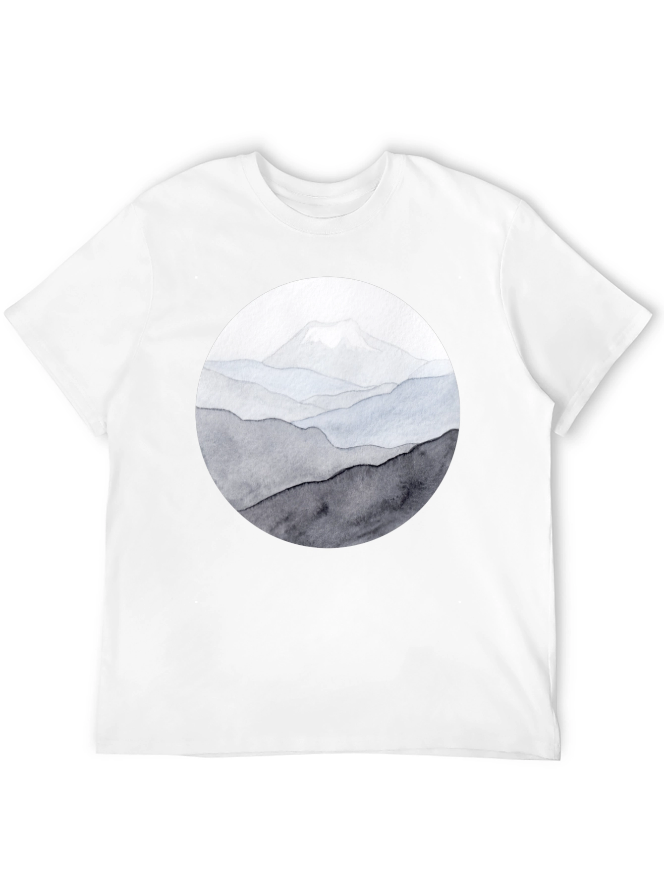 Black Mountain Range Graphic Tee - Black Casual Shirt view 12