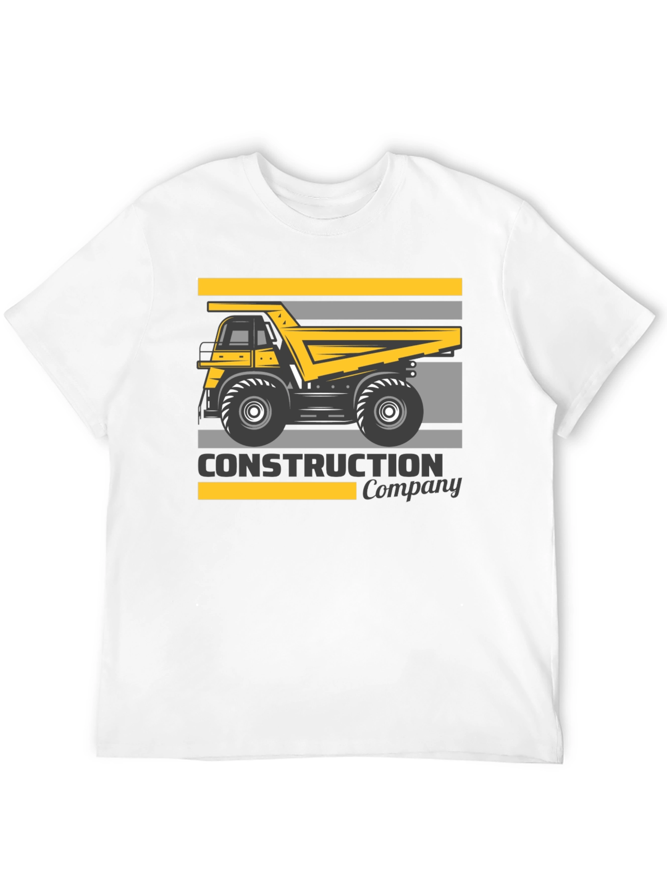 Construction Company Dump Truck Black T-Shirt - 12