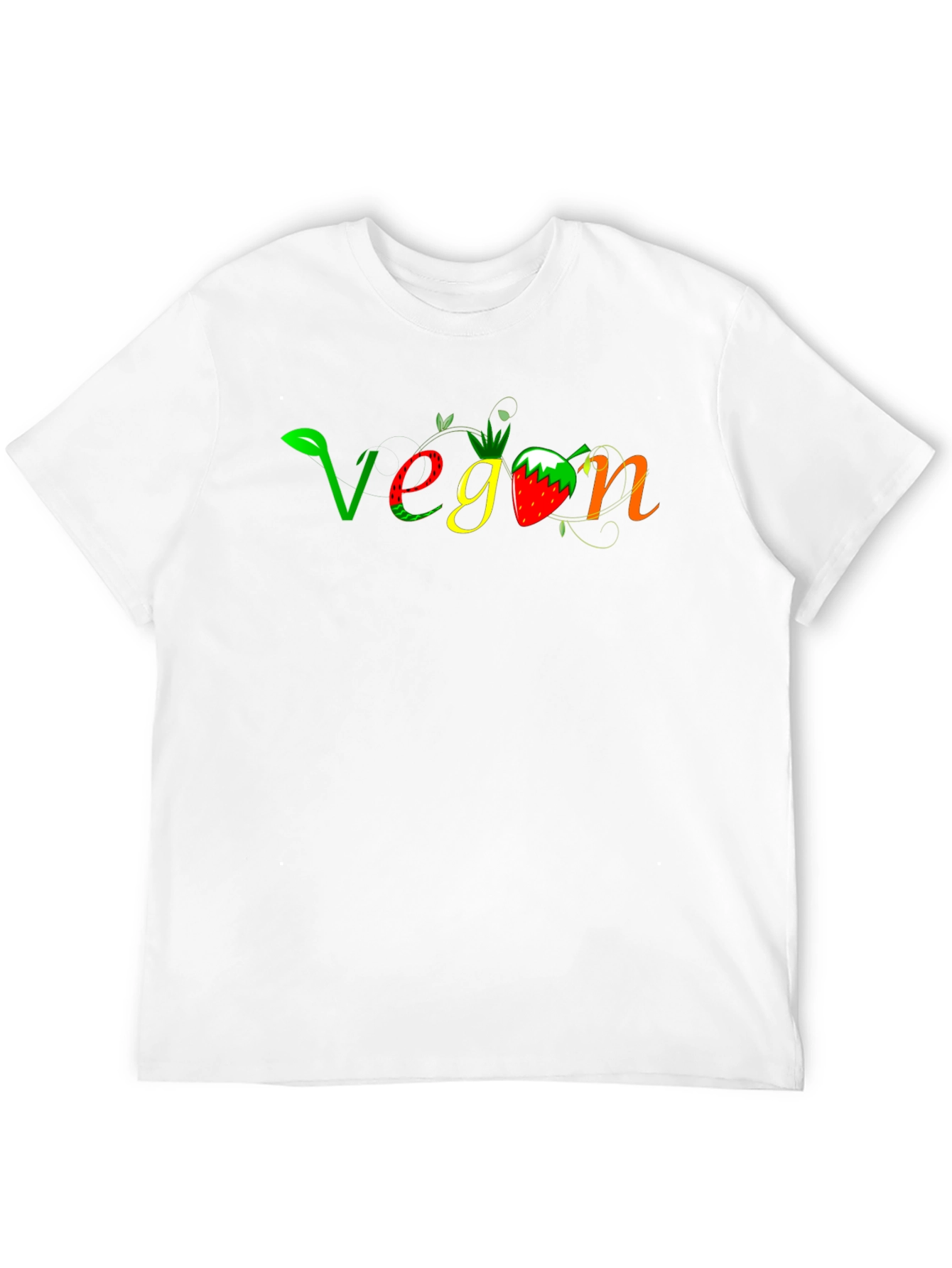 Black Vegan Graphic Tee - Fresh & Fun Design view 12