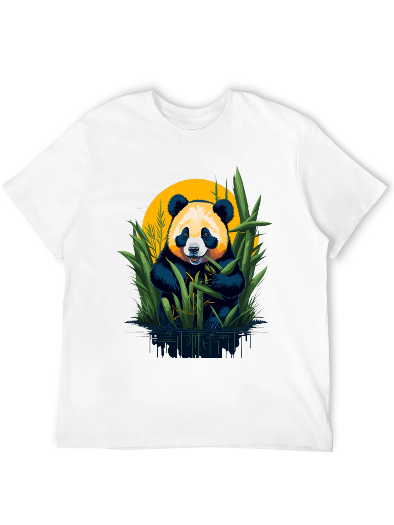 Black Panda Bamboo Graphic Tee view 12