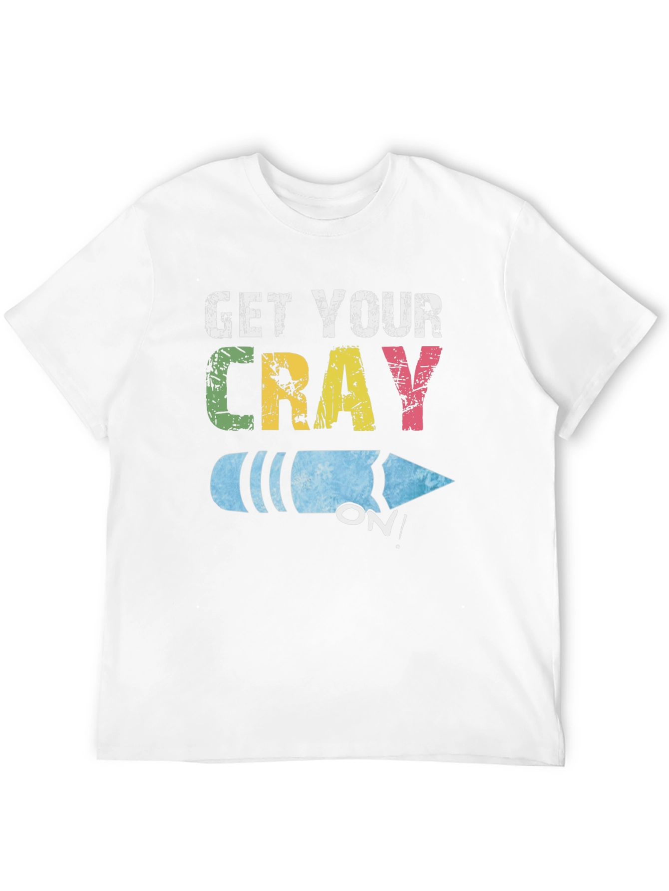 Black Get Your Cray On! Novelty Graphic Tee view 12