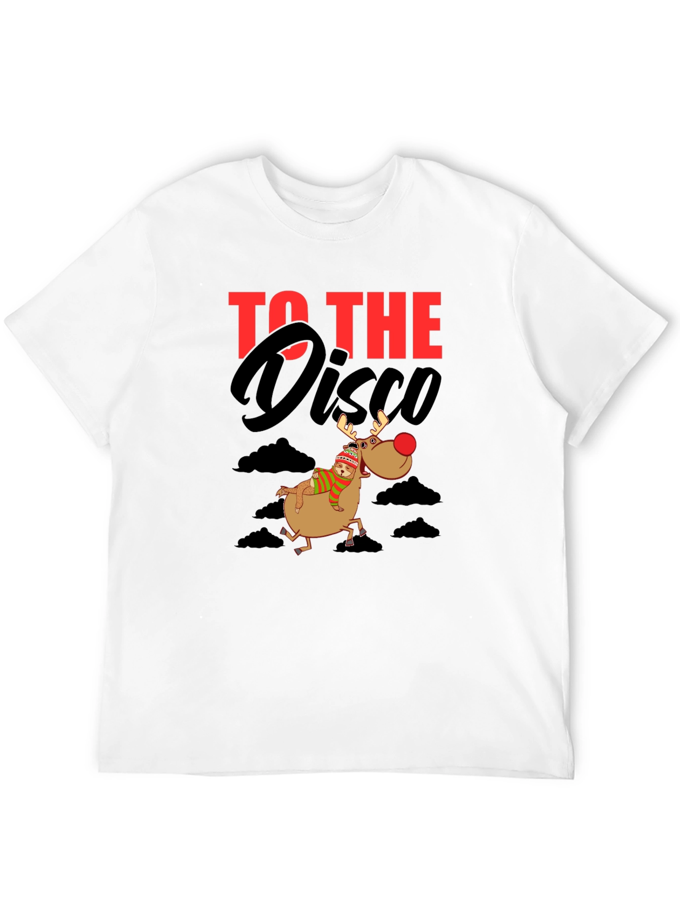 Black To The Disco Reindeer T-Shirt view 12