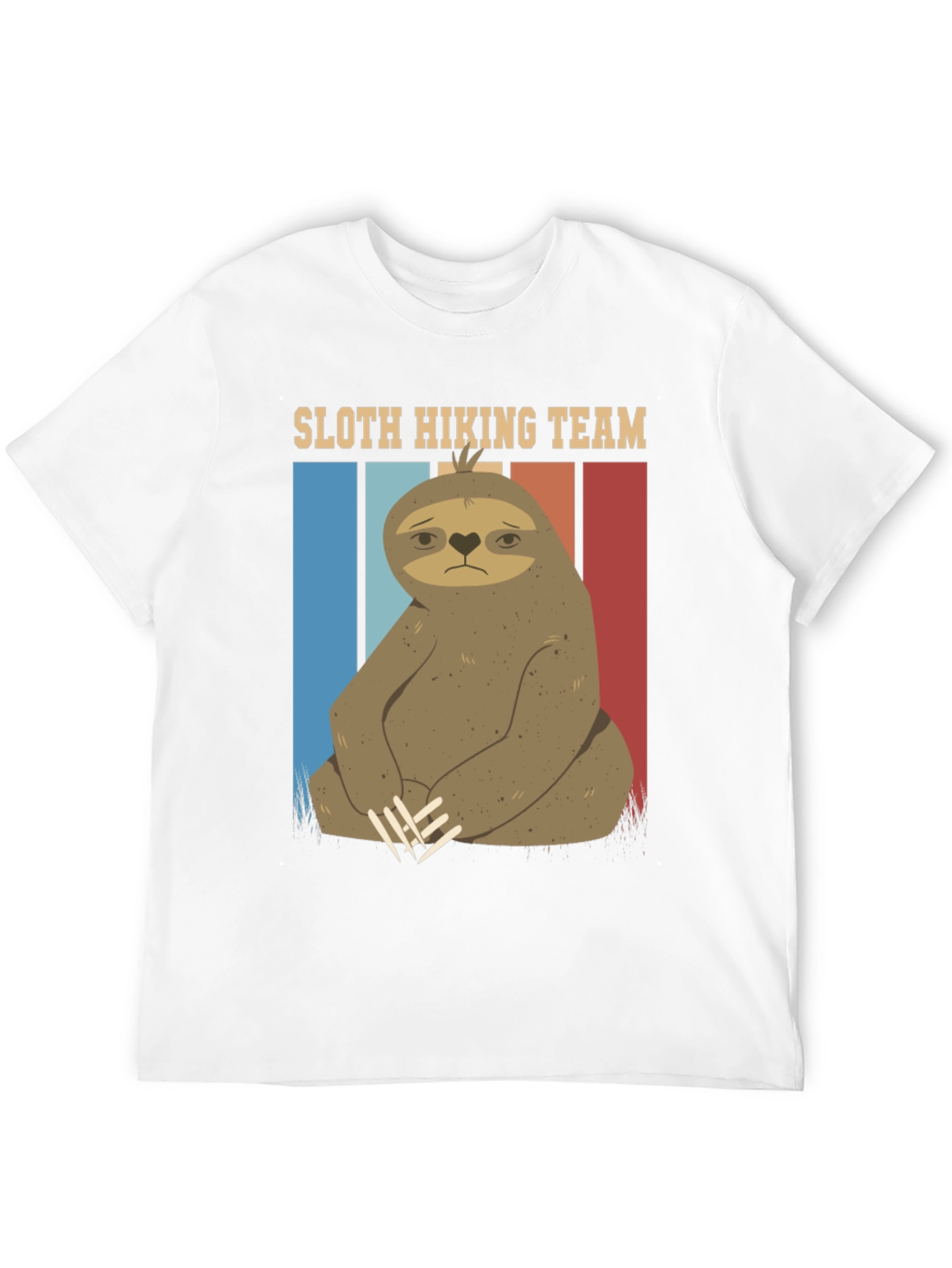 Black Sloth Hiking Team Graphic Tee - Comfy Black T-Shirt view 12