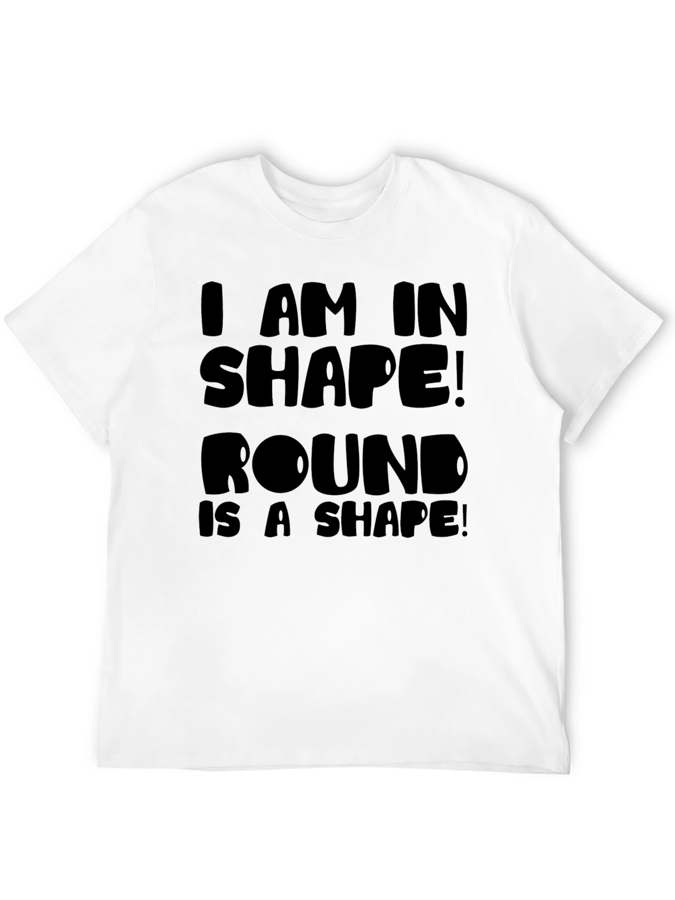 Black Round is a Shape Men's Black Graphic T-Shirt view 12