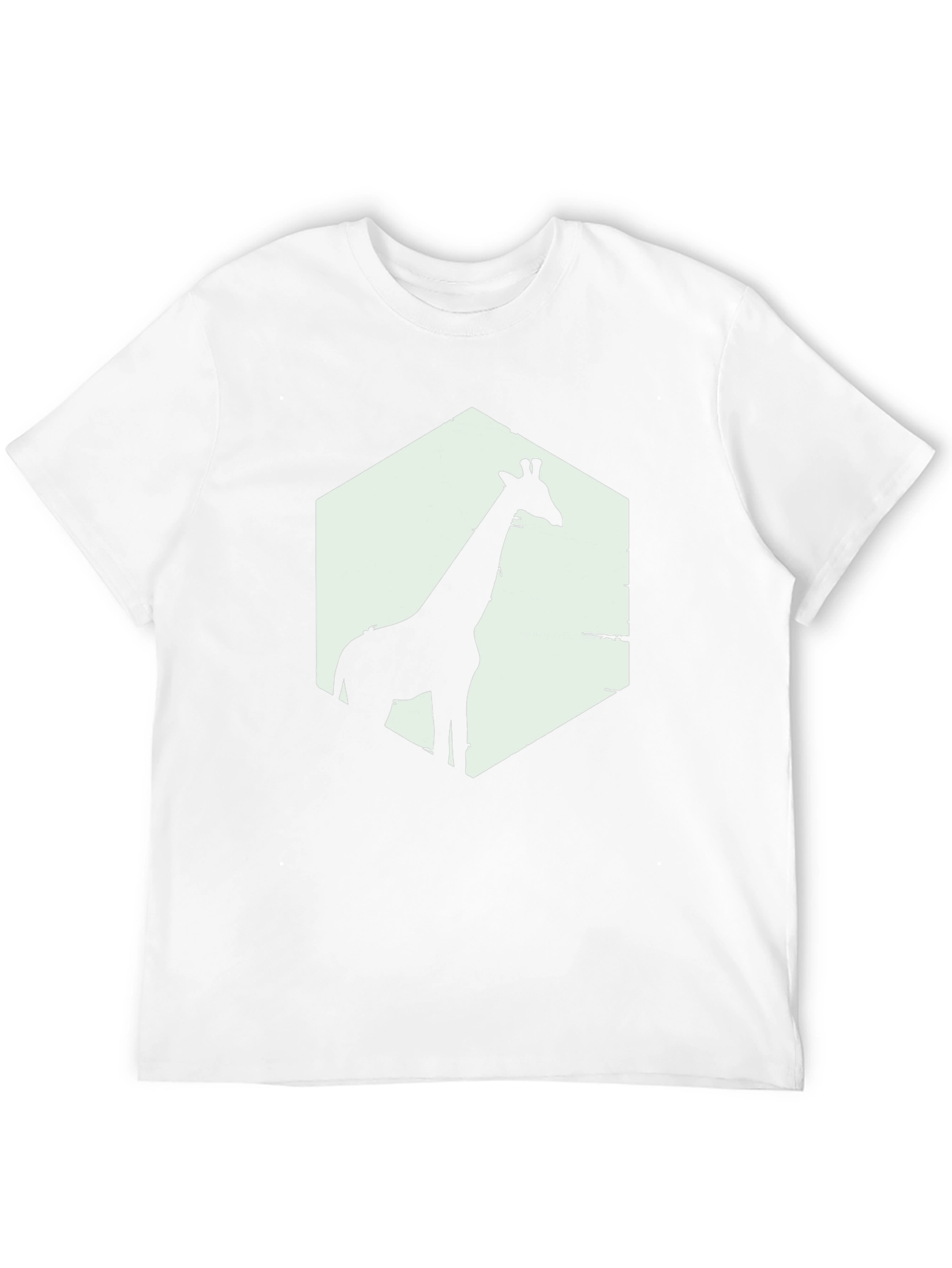 Giraffe Silhouette Graphic T-Shirt - Black - 12