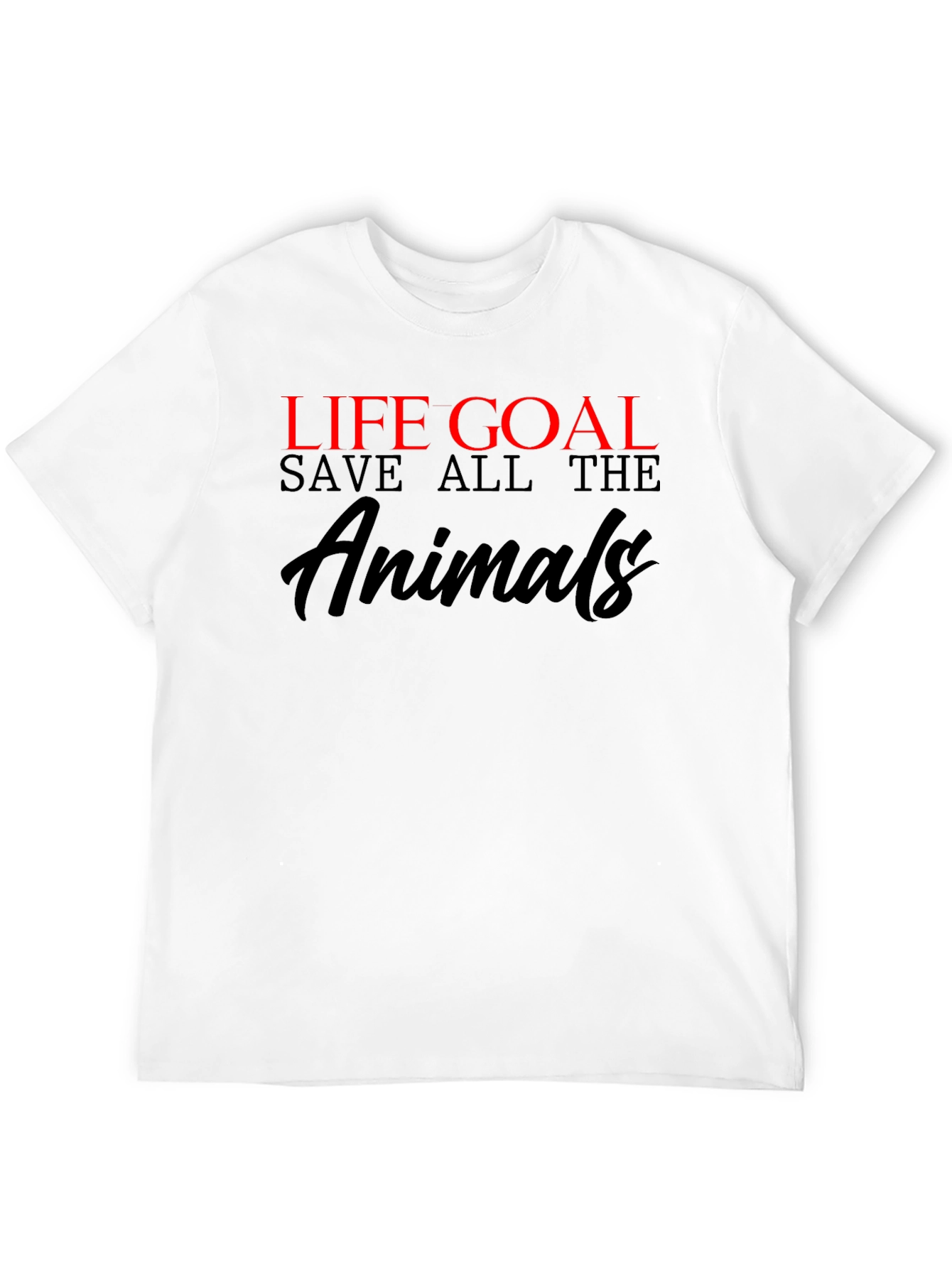 Black Life Goal Save All the Animals Graphic T-Shirt view 12