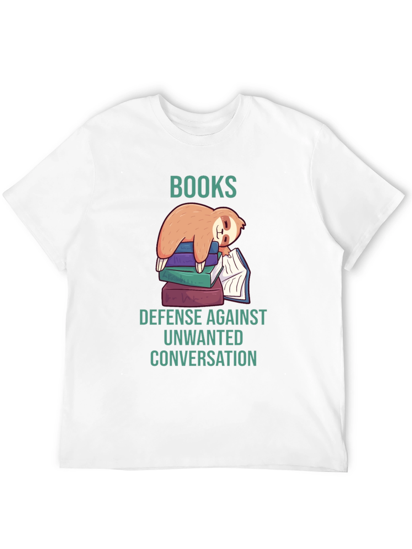 Black Books Sloth T-Shirt: Defense Against Unwanted Conversation view 12