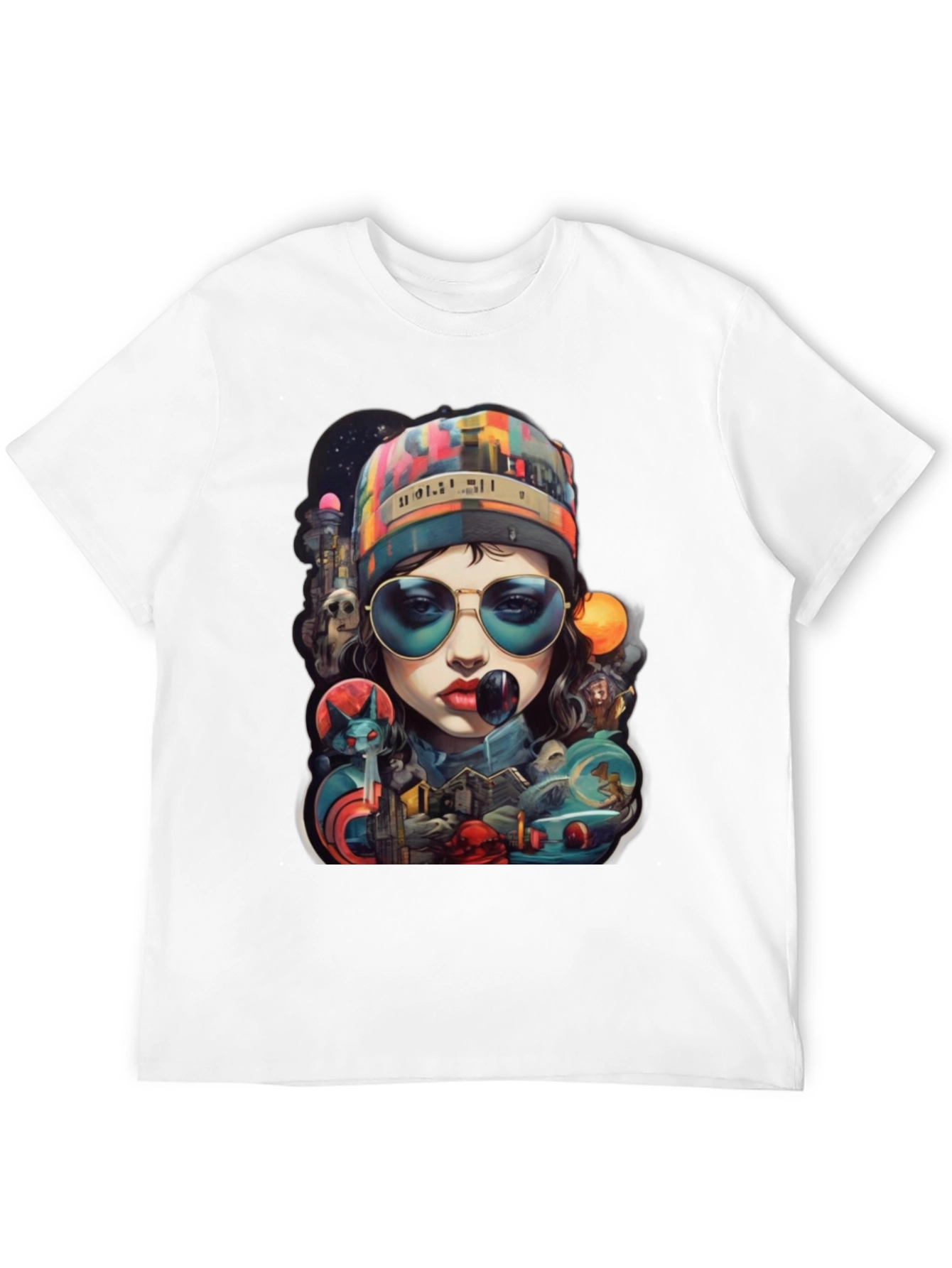 Black Artistic Graphic Print T-Shirt - Stylish Streetwear view 12
