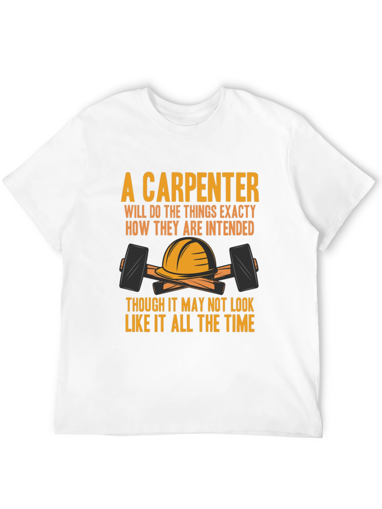 Black Carpenter T-Shirt: "A Carpenter Will..." Graphic Tee view 12